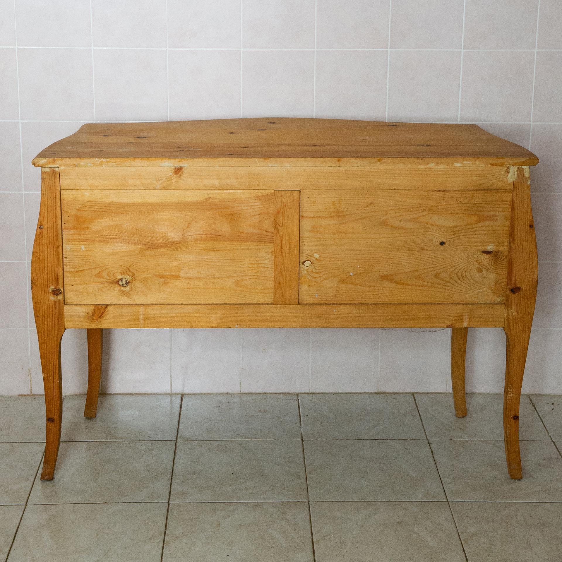 French Chest of Drawers in Raw Wood: To Paint as You Want For Sale