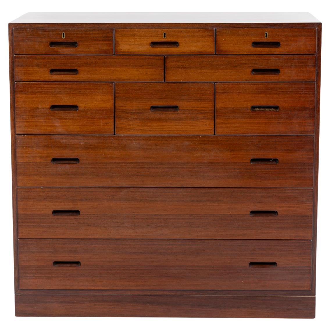 Chest of drawers in rosewood by Kai Winding