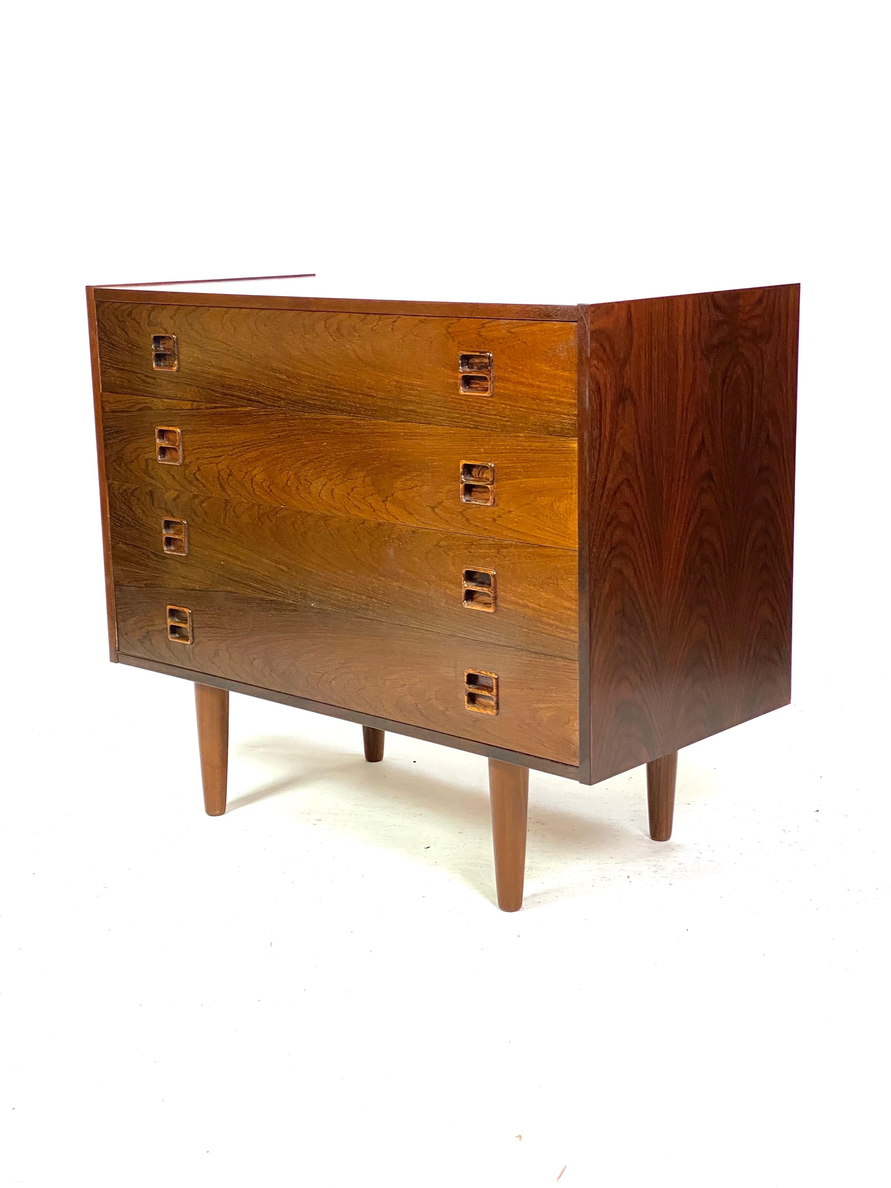 Chest of Drawers Made In Rosewood From 1960s In Good Condition For Sale In Lejre, DK