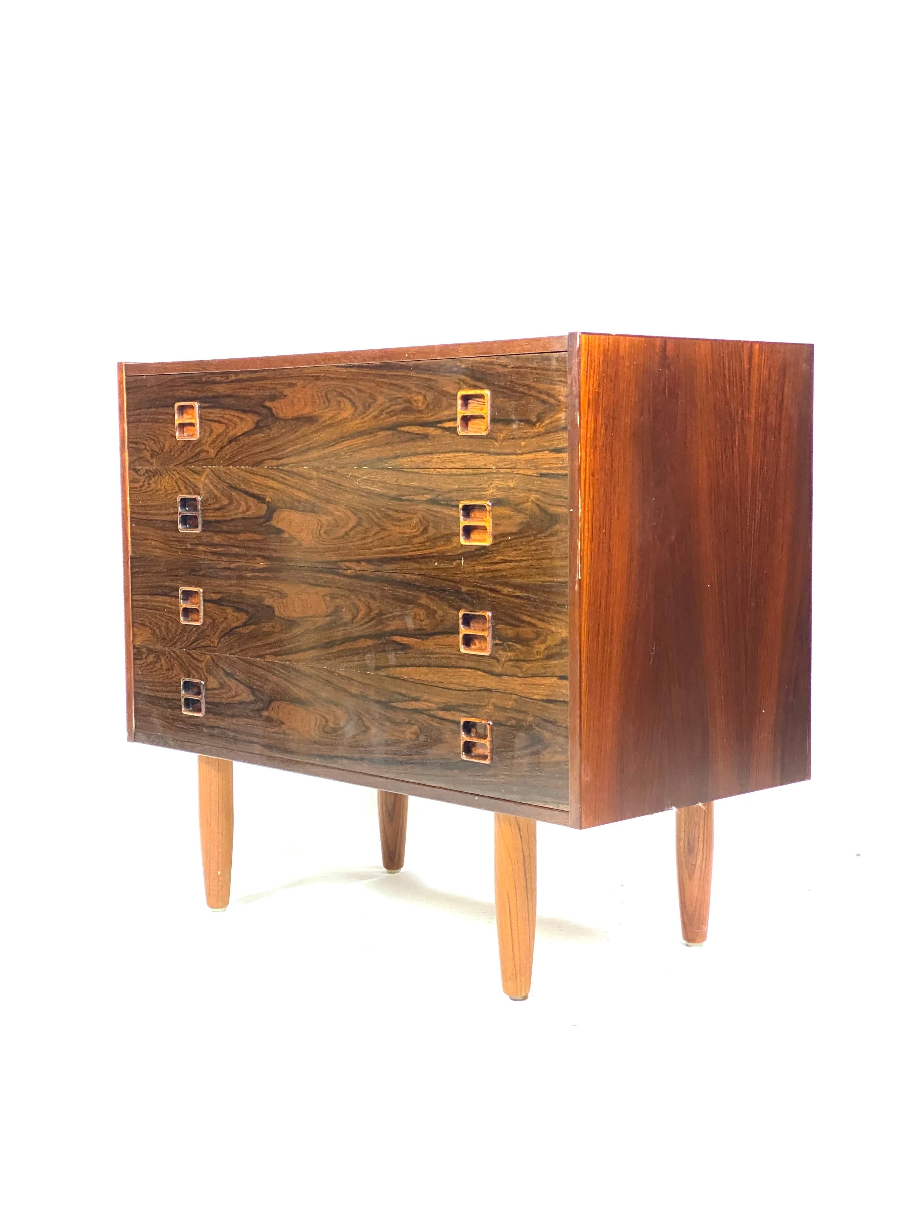 Chest of Drawers Made In Rosewood From 1960s For Sale 1
