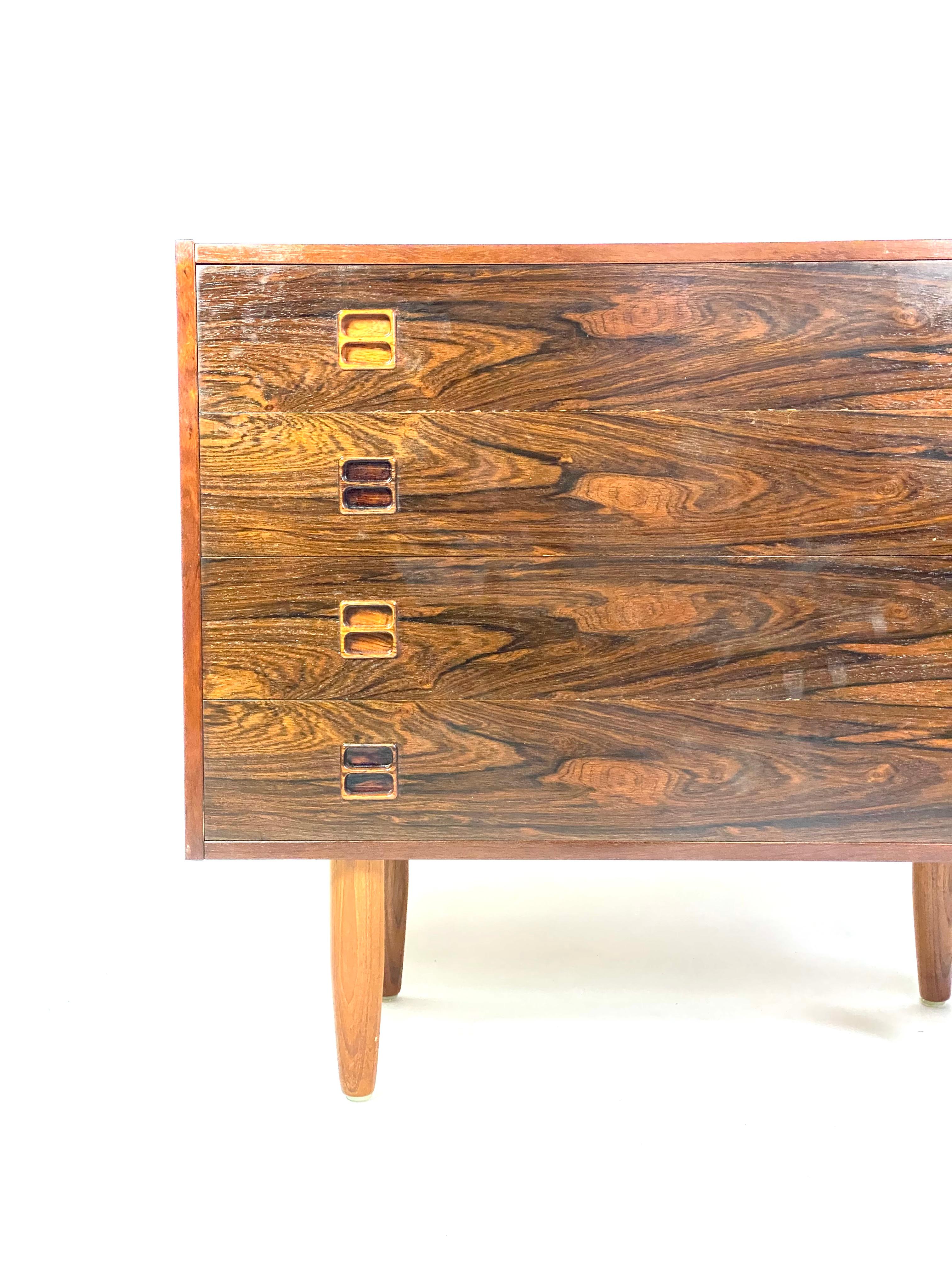 Chest of Drawers Made In Rosewood From 1960s For Sale 3