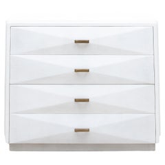 Chest of Drawers in Shagreen with Bronze Patina Brass Details by R&Y Augousti