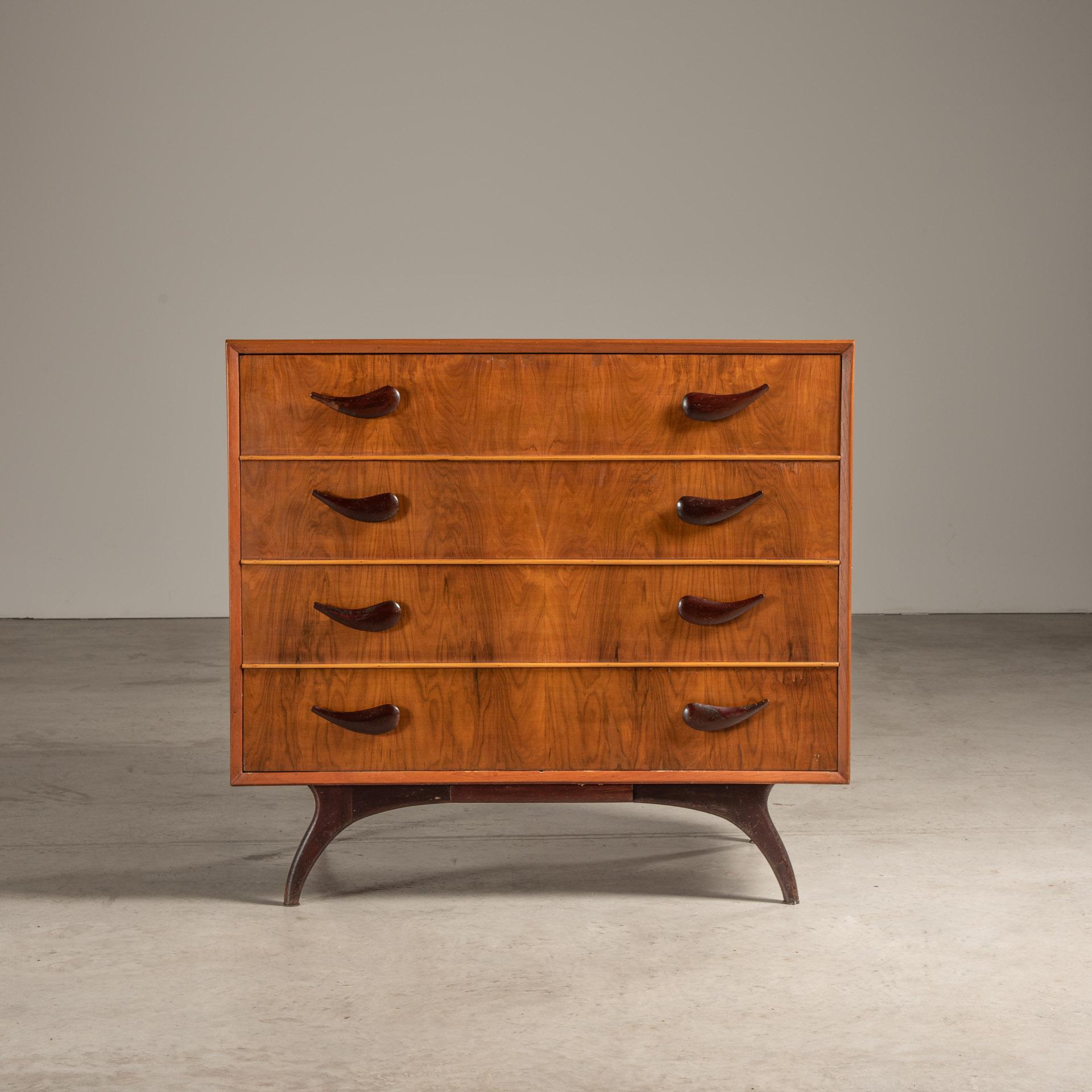 20th Century Chest of Drawers in Solid Hardwood, by Móveis Cimo, Brazilian Mid-Century Modern For Sale
