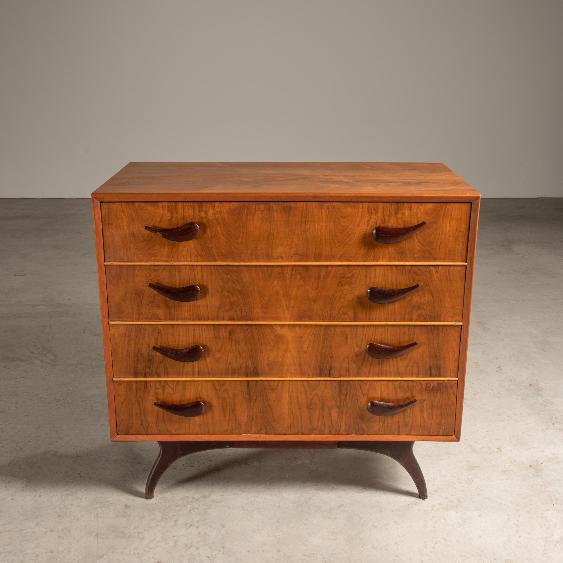 Chest of Drawers in Solid Hardwood, by Móveis Cimo, Brazilian Mid-Century Modern For Sale 2