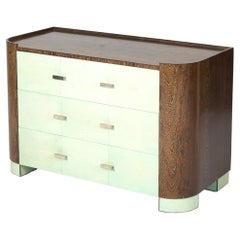 Chest of drawers in stingray Ginger Brown 