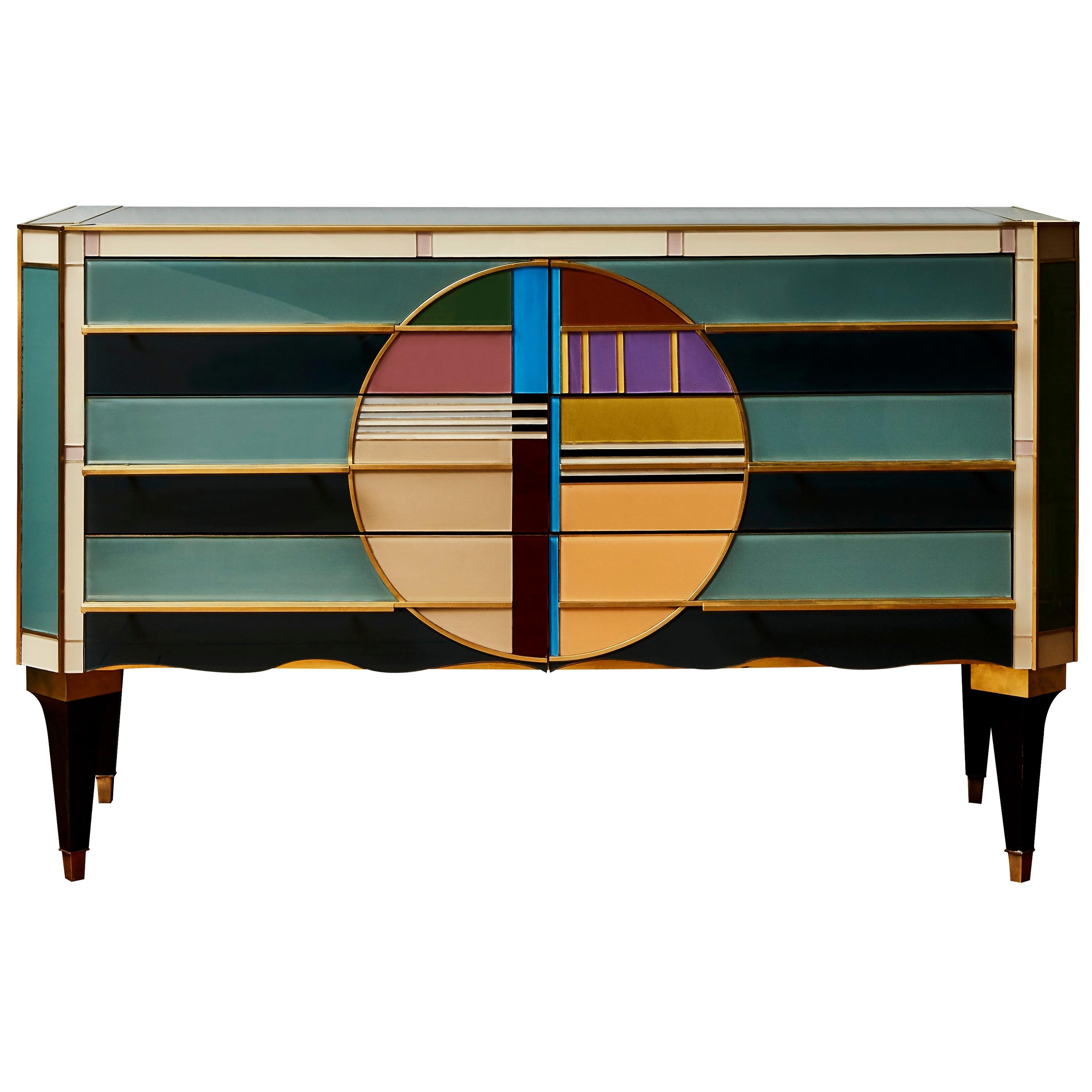 Chest of Drawers in Tainted Mirror, by Studio Glustin