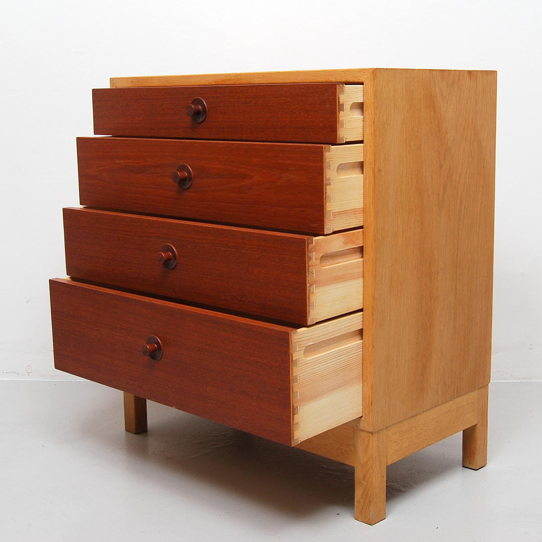 Swedish Chest of Drawers in Teak and Oak by Børge Mogensen, 1960s