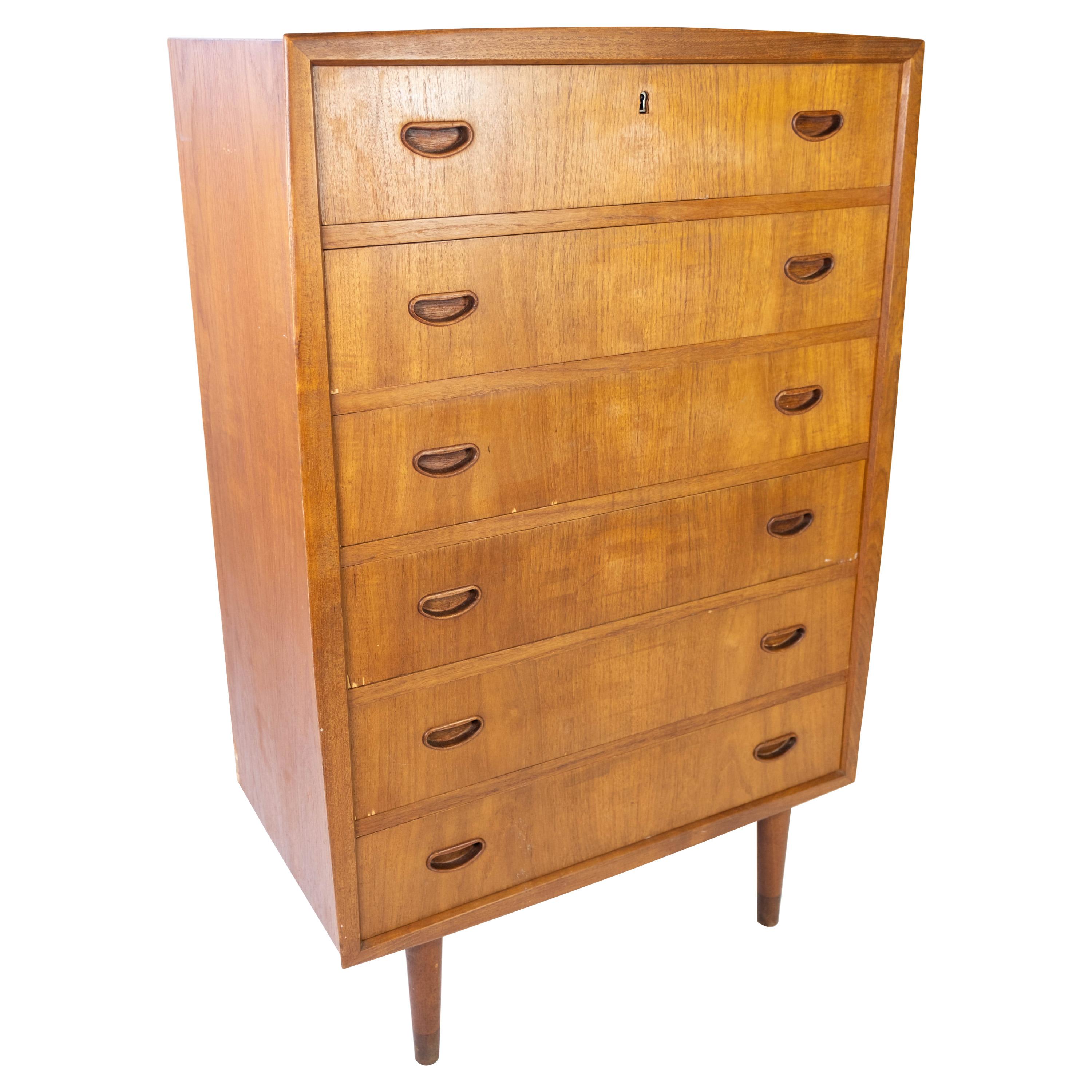 Chest of Drawers in Teak of Danish Design from the 1960s For Sale at 1stDibs