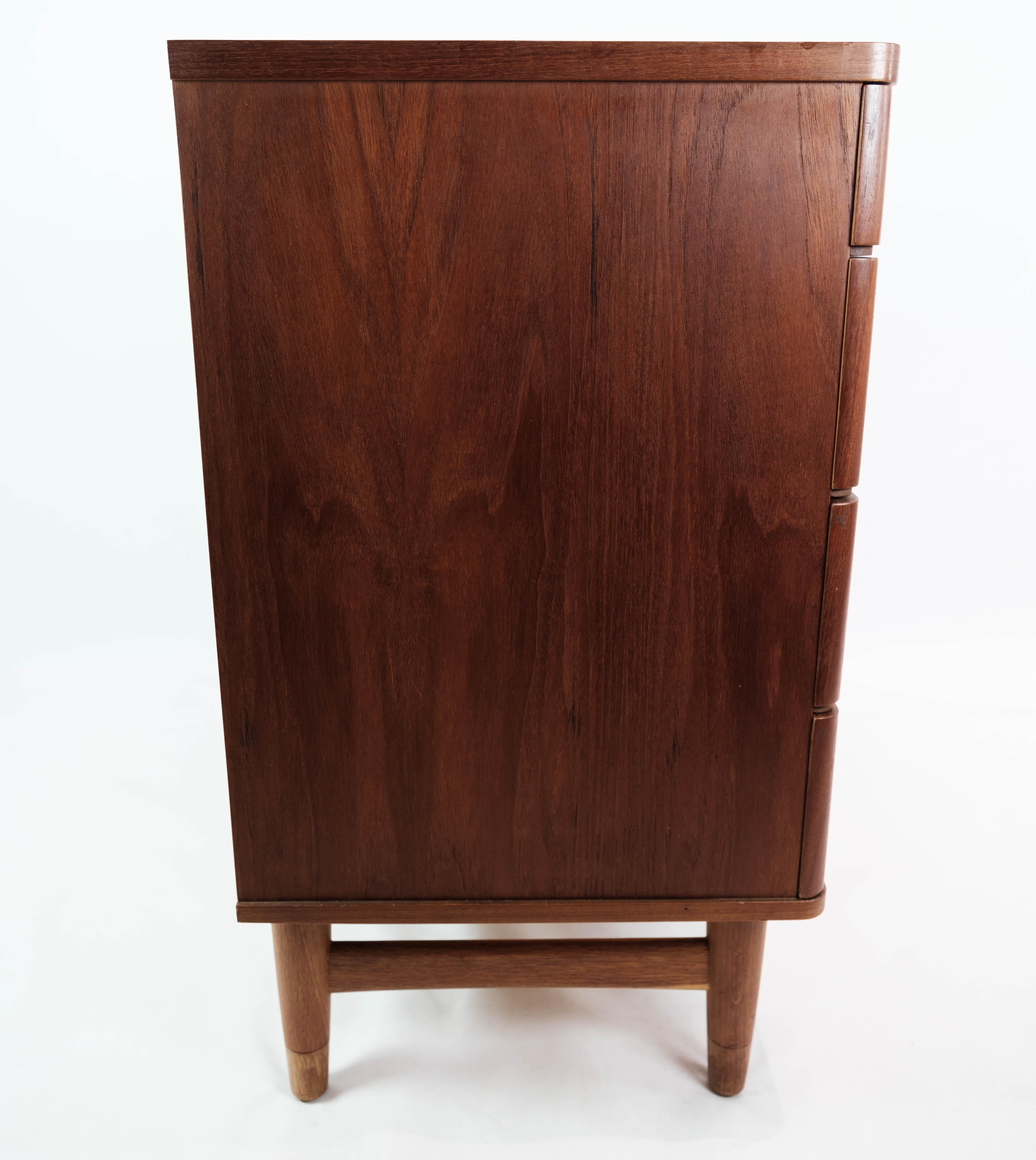 Chest of Drawers Made In Teak With Four Drawers From 1960s For Sale 7