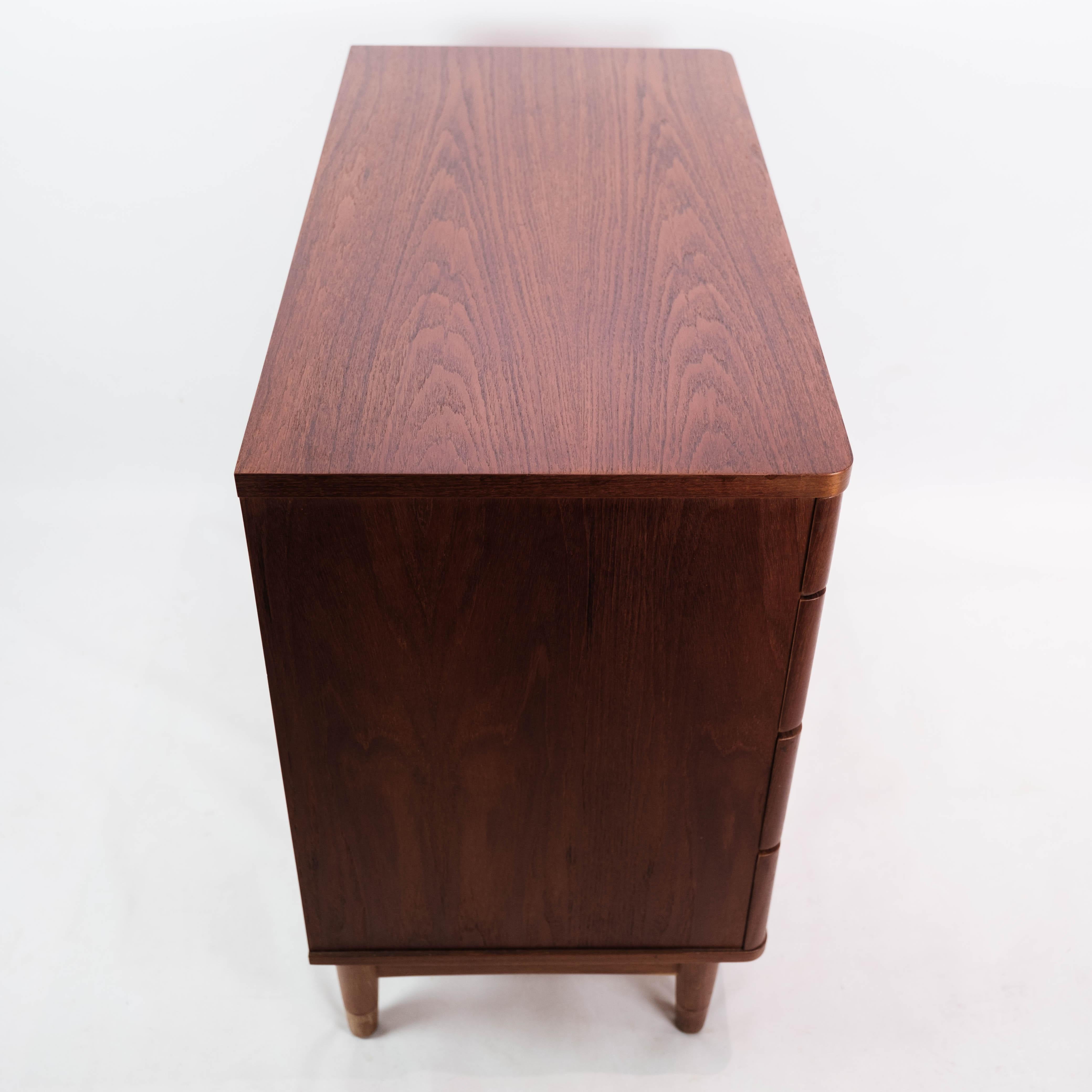 Chest of Drawers Made In Teak With Four Drawers From 1960s For Sale 8