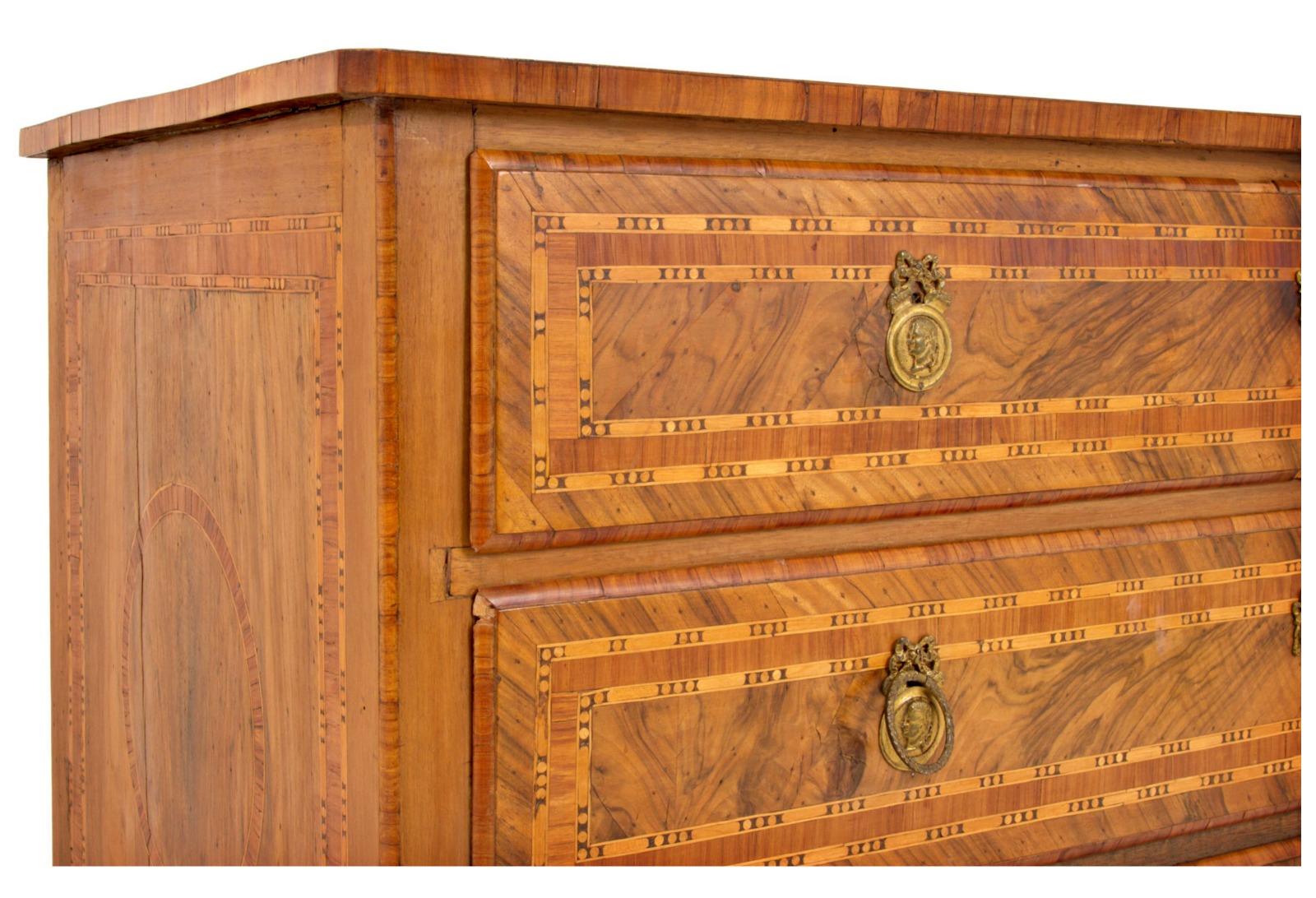 Chest of Drawers in Various Woods Northern Italy, 18th Century In Good Condition For Sale In Madrid, ES