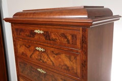 Chest of Drawers in Walnut Root Veneer, circa 1880