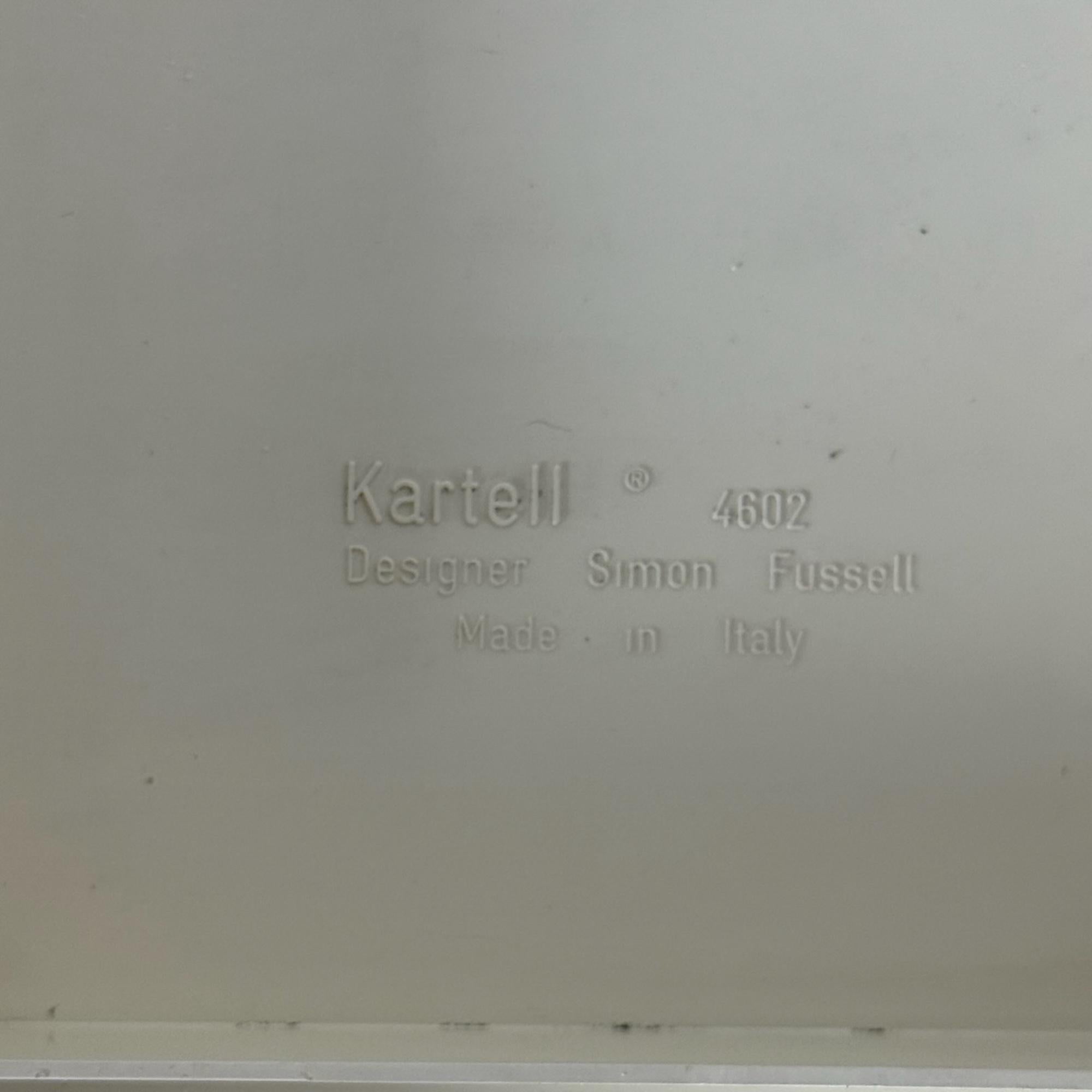 Industriale Cassettiera Kartell Modello 4602 di Simon Fussel in bianco, anni '70 in vendita