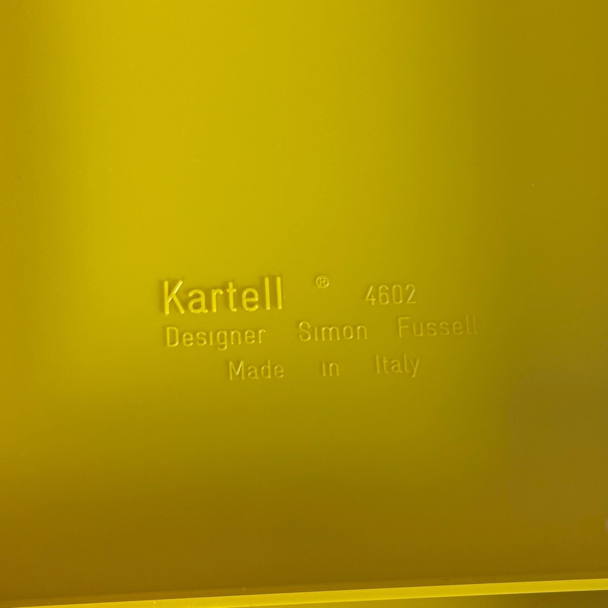 Chest of Drawers Kartell Model 4602 by Simon Fussell in yellow, 1970s, Set of 2 6