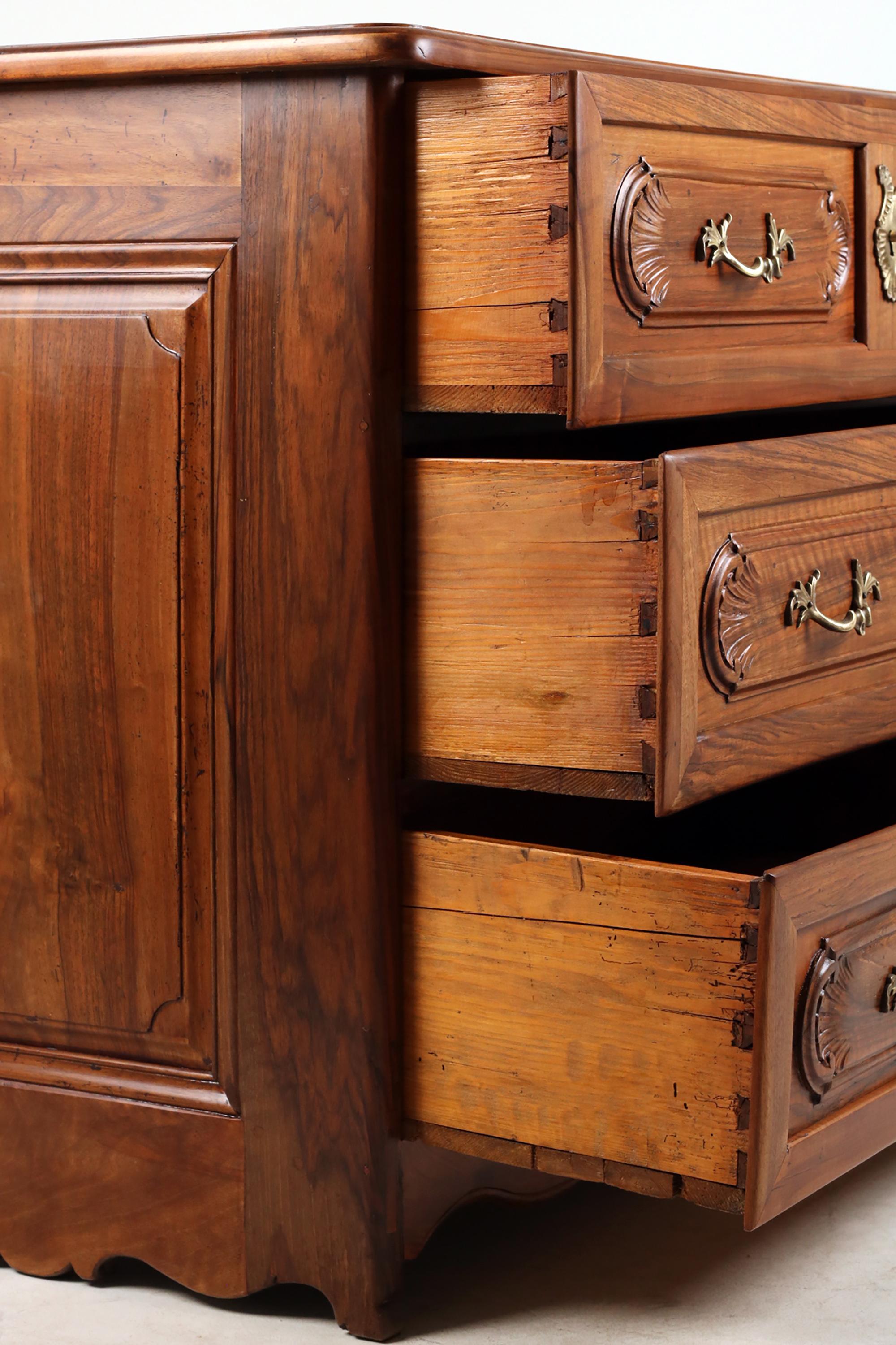 Wood Chest of Drawers, Late xviii Century, Louis XVI Style, France For Sale