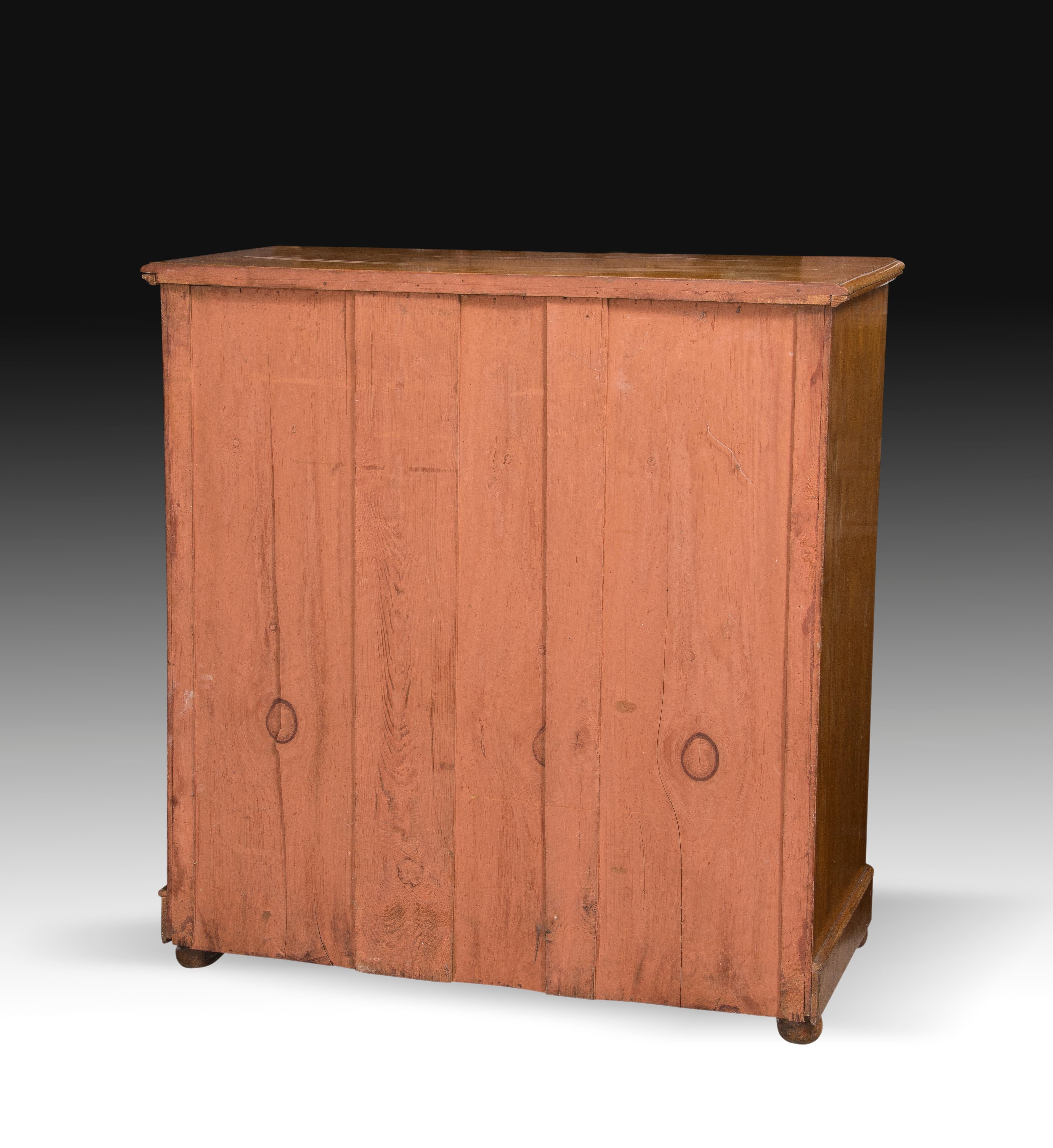 European Chest of Drawers, Lemonwood, 19th Century For Sale