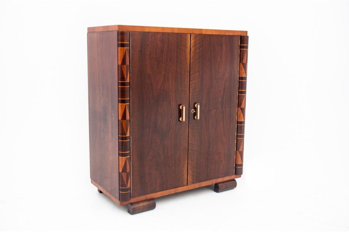 Chest of drawers - linen cabinet in the Art Deco style, Poland, 1930s. After ren For Sale 4