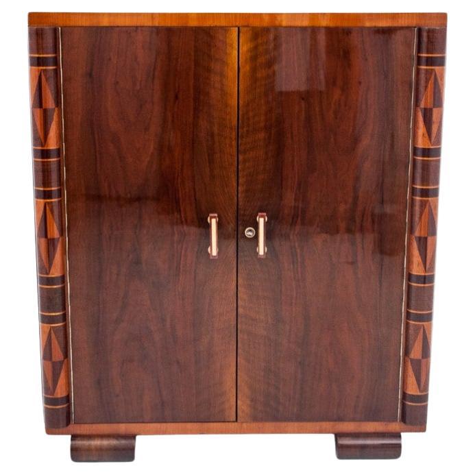Chest of drawers - linen cabinet in the Art Deco style, Poland, 1930s. After ren For Sale