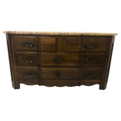 Chest of drawers Louis XIV period in walnut