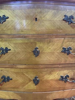 Chest of drawers Louis XV-Transition style in cherry wood
