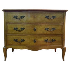 Chest of drawers Louis XV-Transition style in cherry wood