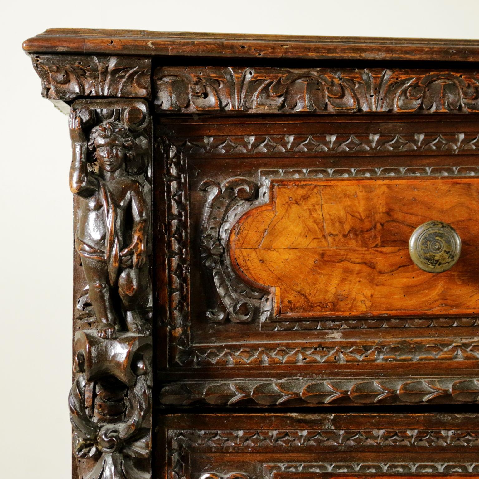 Baroque Chest of Drawers Made in Bergamo, Italy