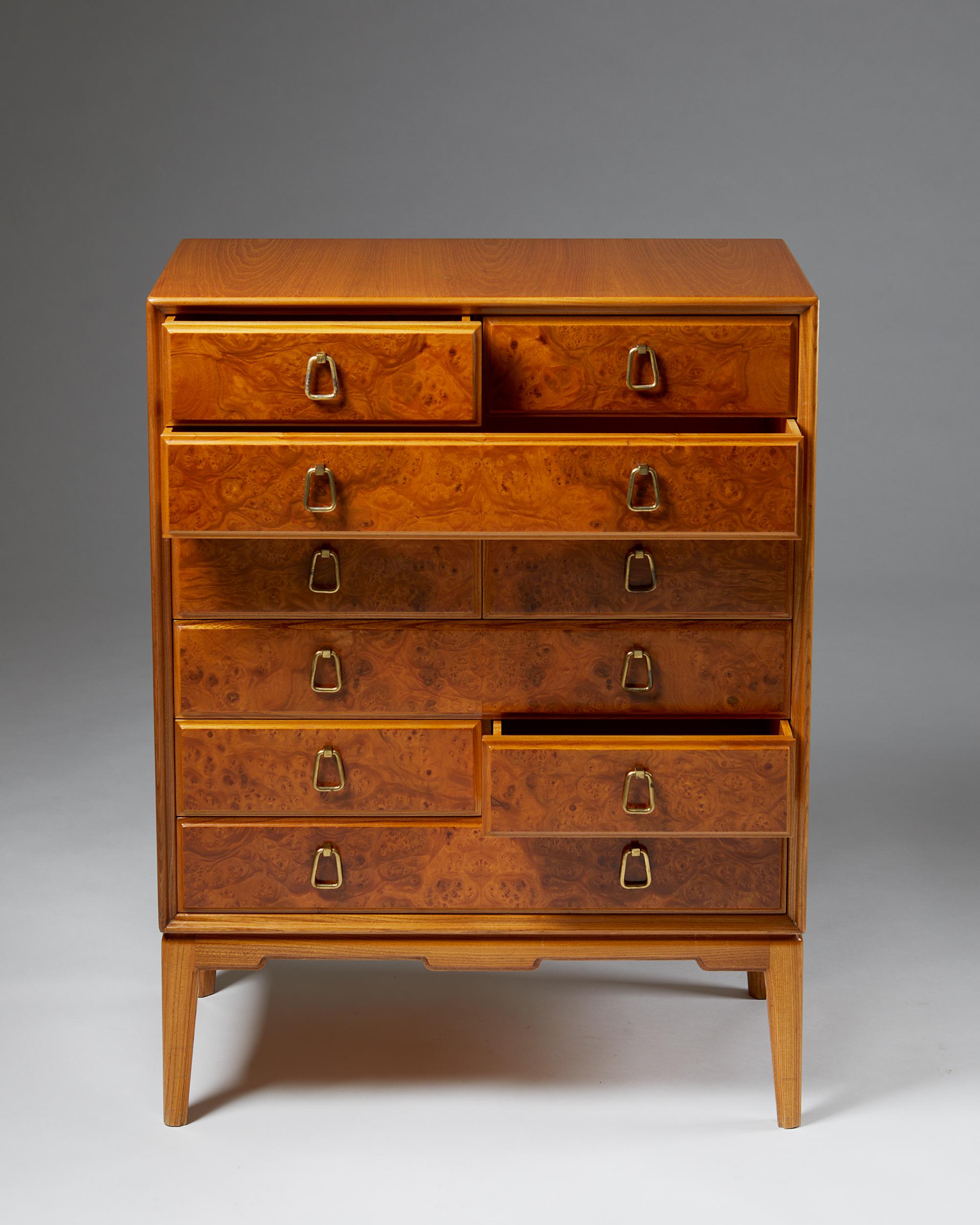 Brass Chest of Drawers Model 146 Designed by Carl-Axel Acking