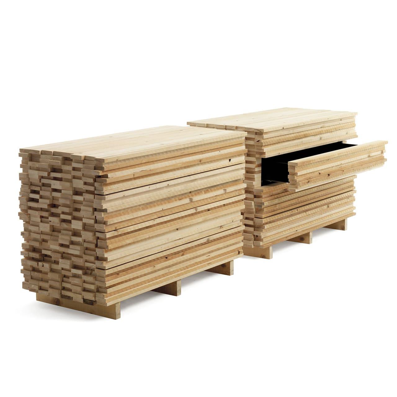 Mogg
Model ORDINARYDAY
Design: Raphael Charles

Product Description

The ORDINARYDAY chest of drawers by Mogg is crafted from solid fir wood with a distinctive black frame, celebrating the natural beauty of timber. Inspired by the simple act of