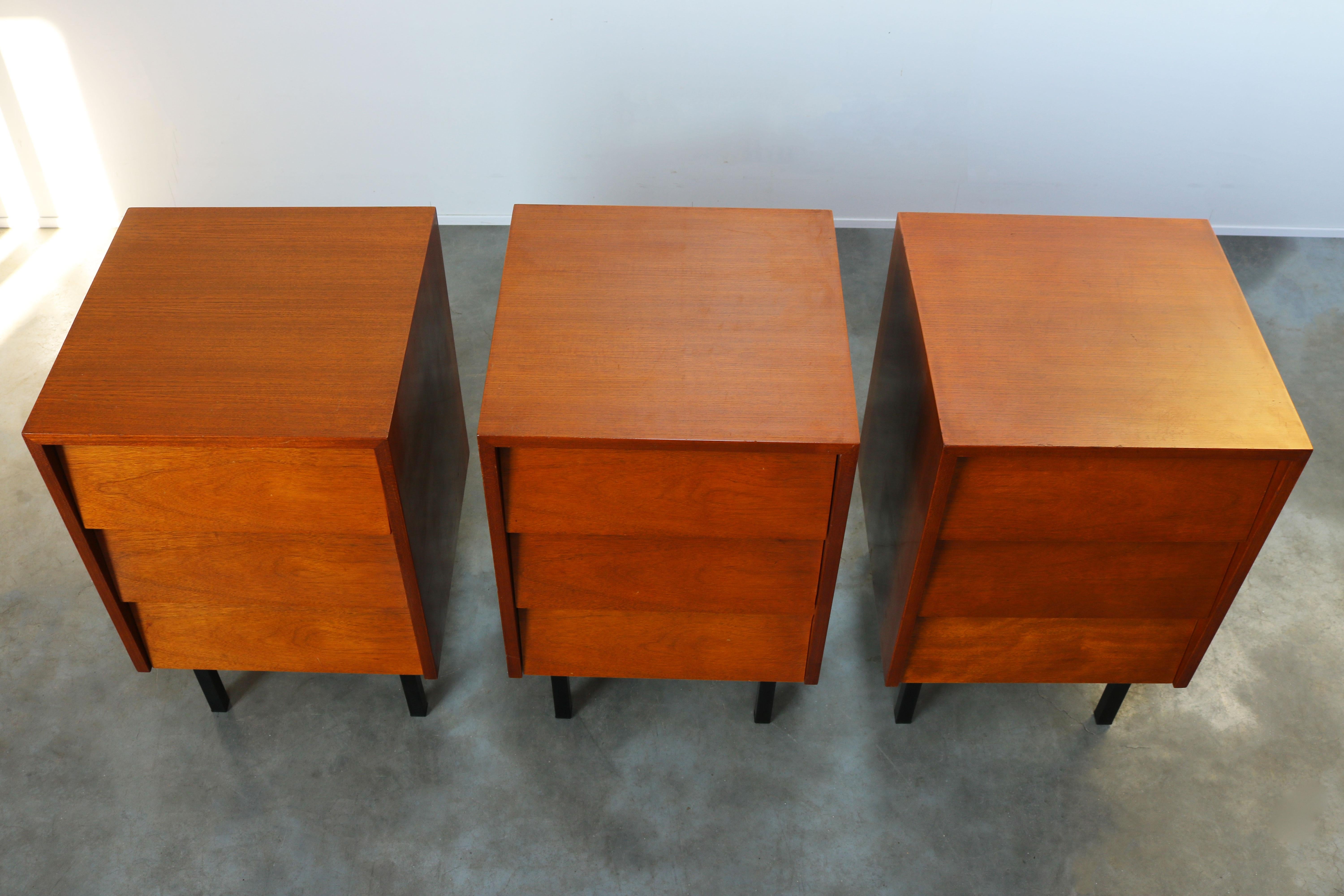 Chest of Drawers or Night Stands or Dresser, Florence Knoll for Knoll Teak Black 10