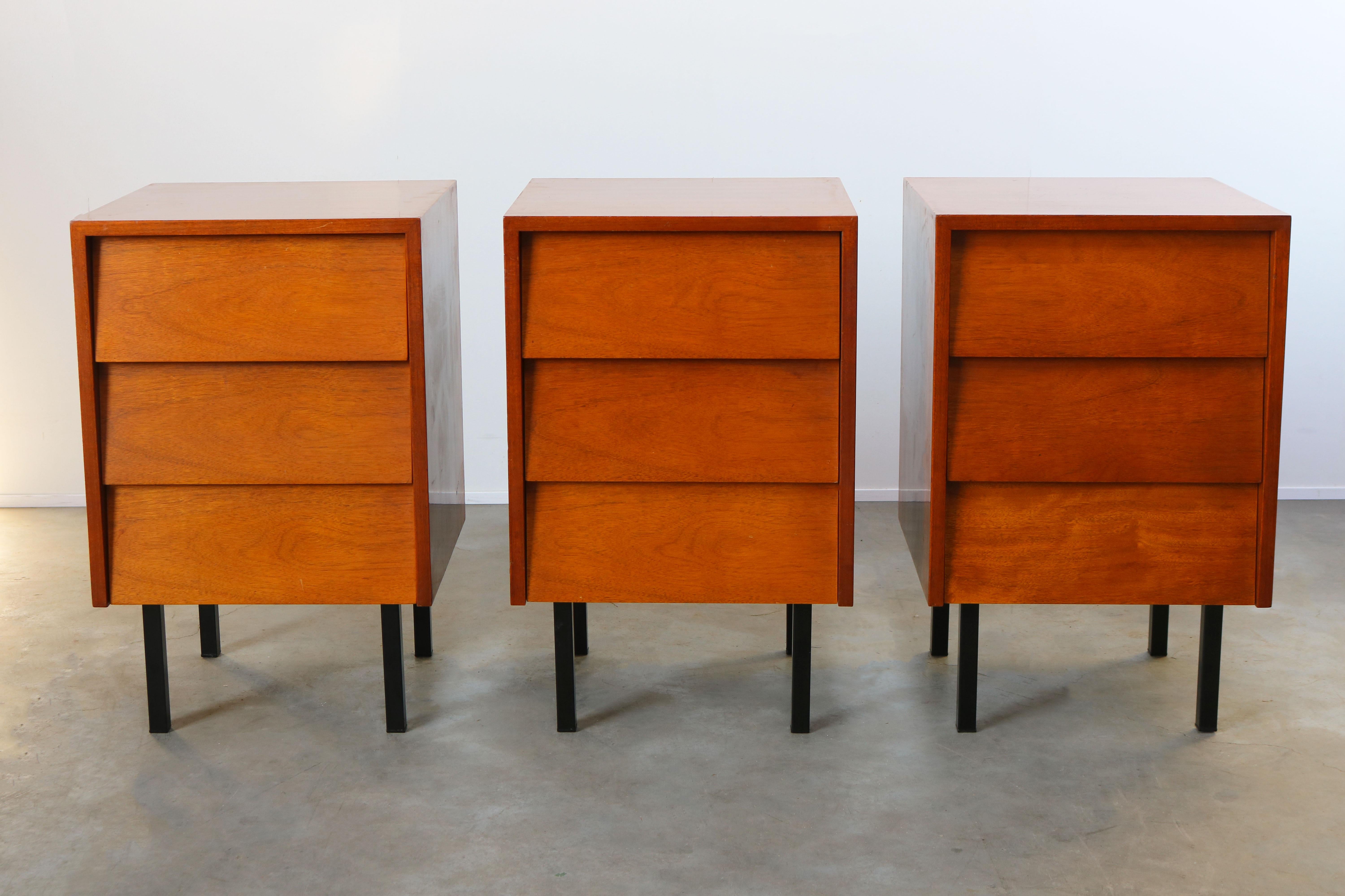Mid-Century Modern Chest of Drawers or Night Stands or Dresser, Florence Knoll for Knoll Teak Black