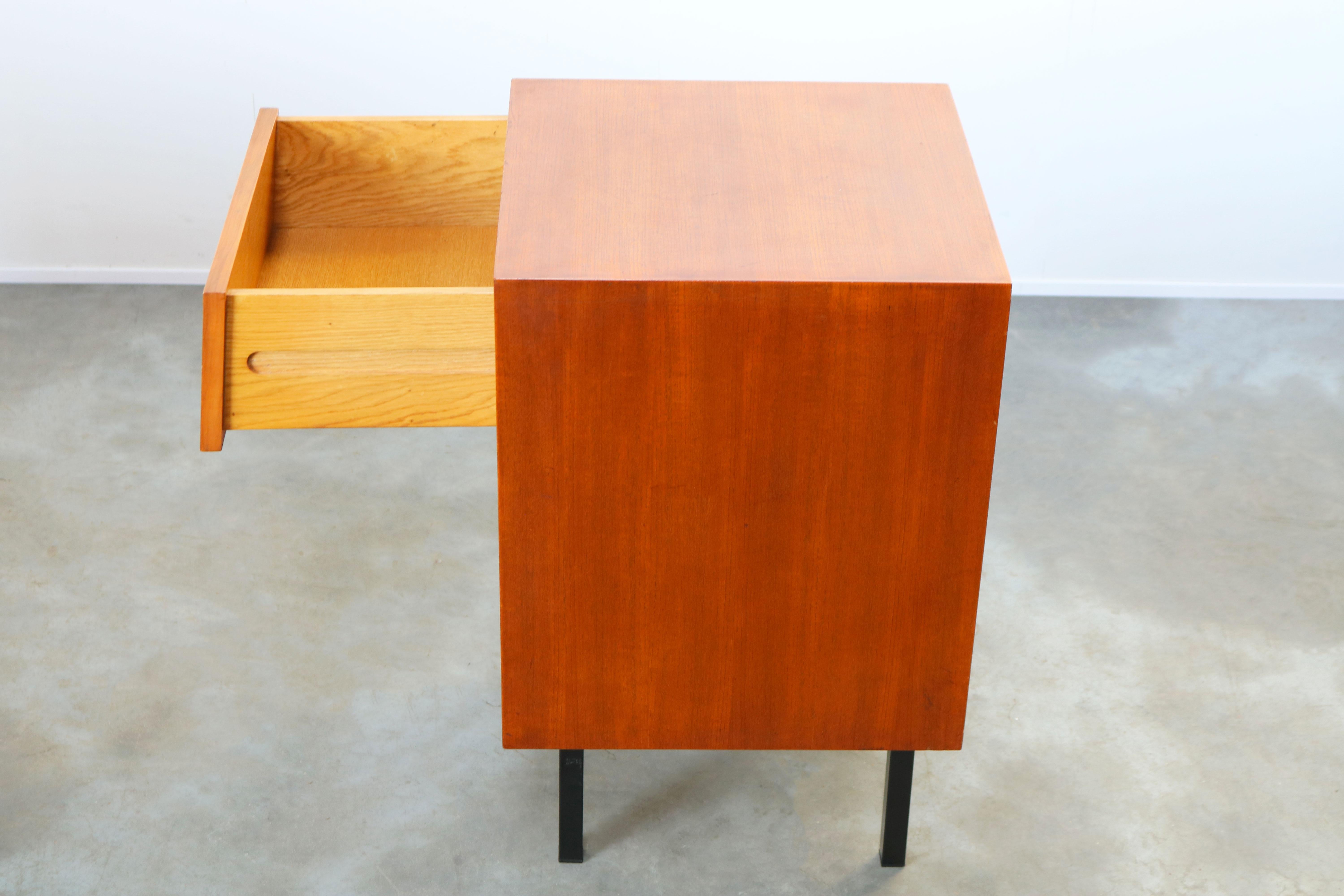 Metal Chest of Drawers or Night Stands or Dresser, Florence Knoll for Knoll Teak Black