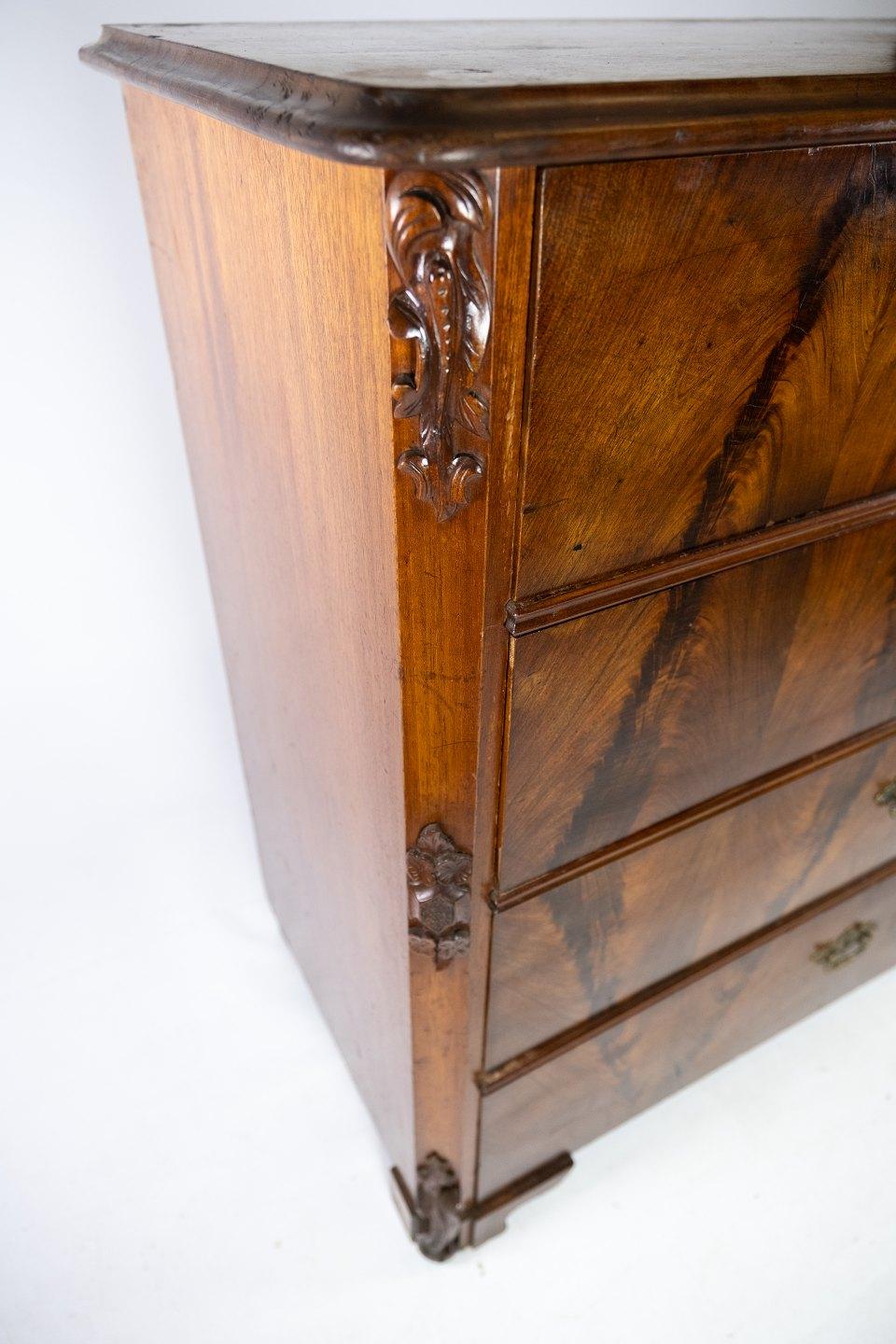 Danish Chest of Drawers of Mahogany, in Great Antique Condition from the 1860s