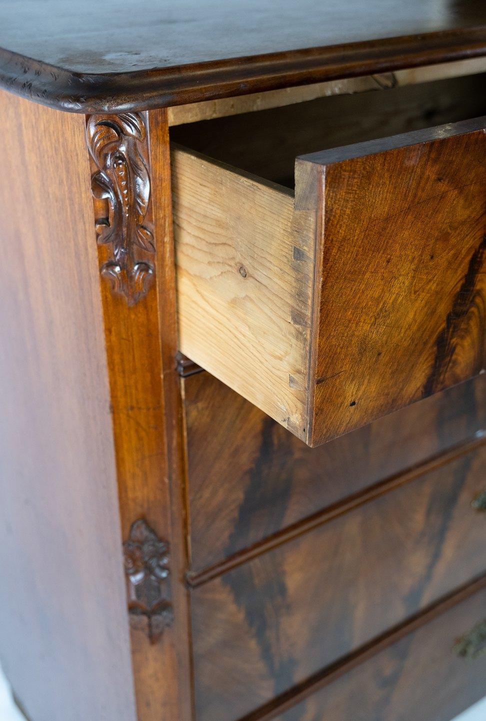 Chest of Drawers of Mahogany, in Great Antique Condition from the 1860s In Good Condition In Lejre, DK