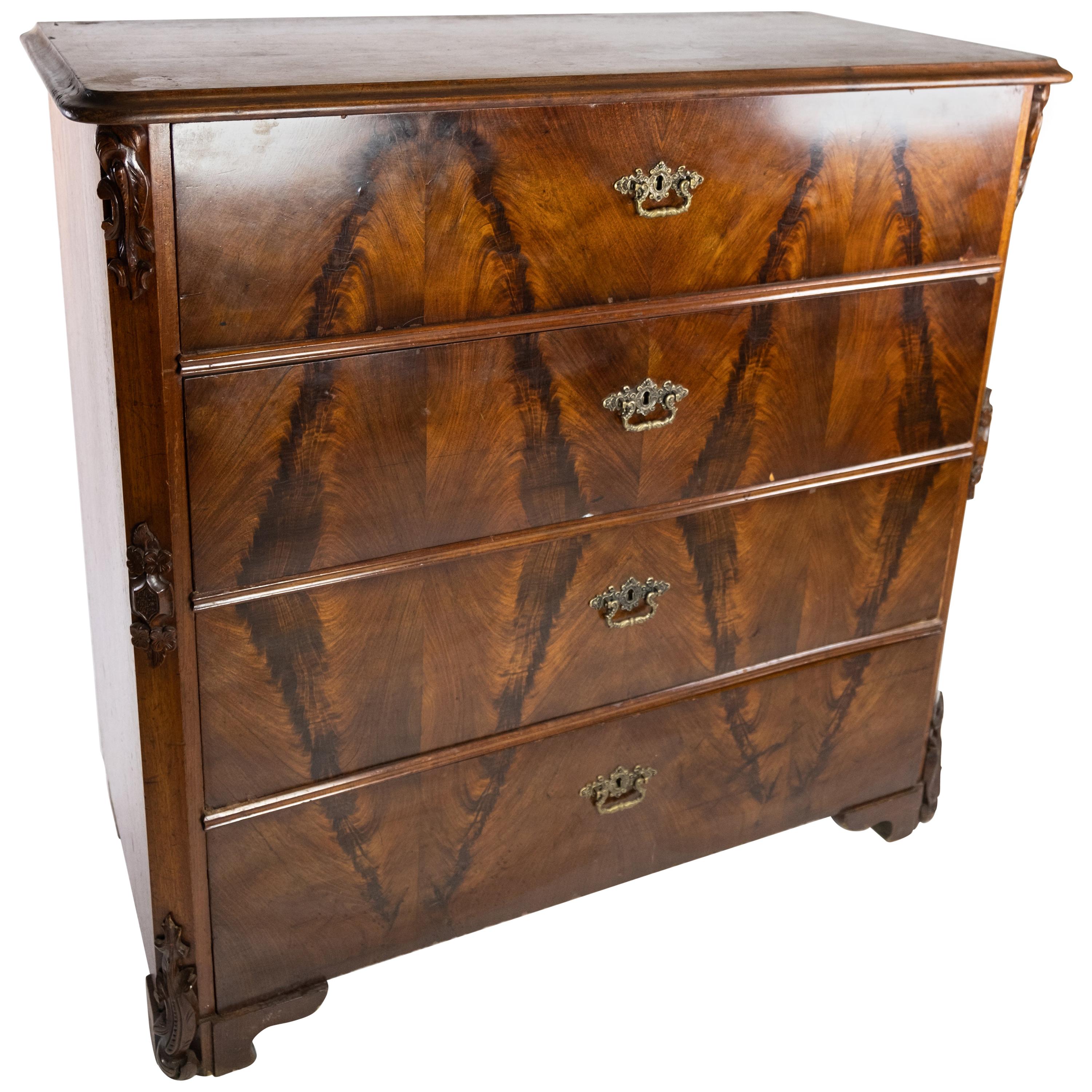 Chest of Drawers of Mahogany, in Great Antique Condition from the 1860s