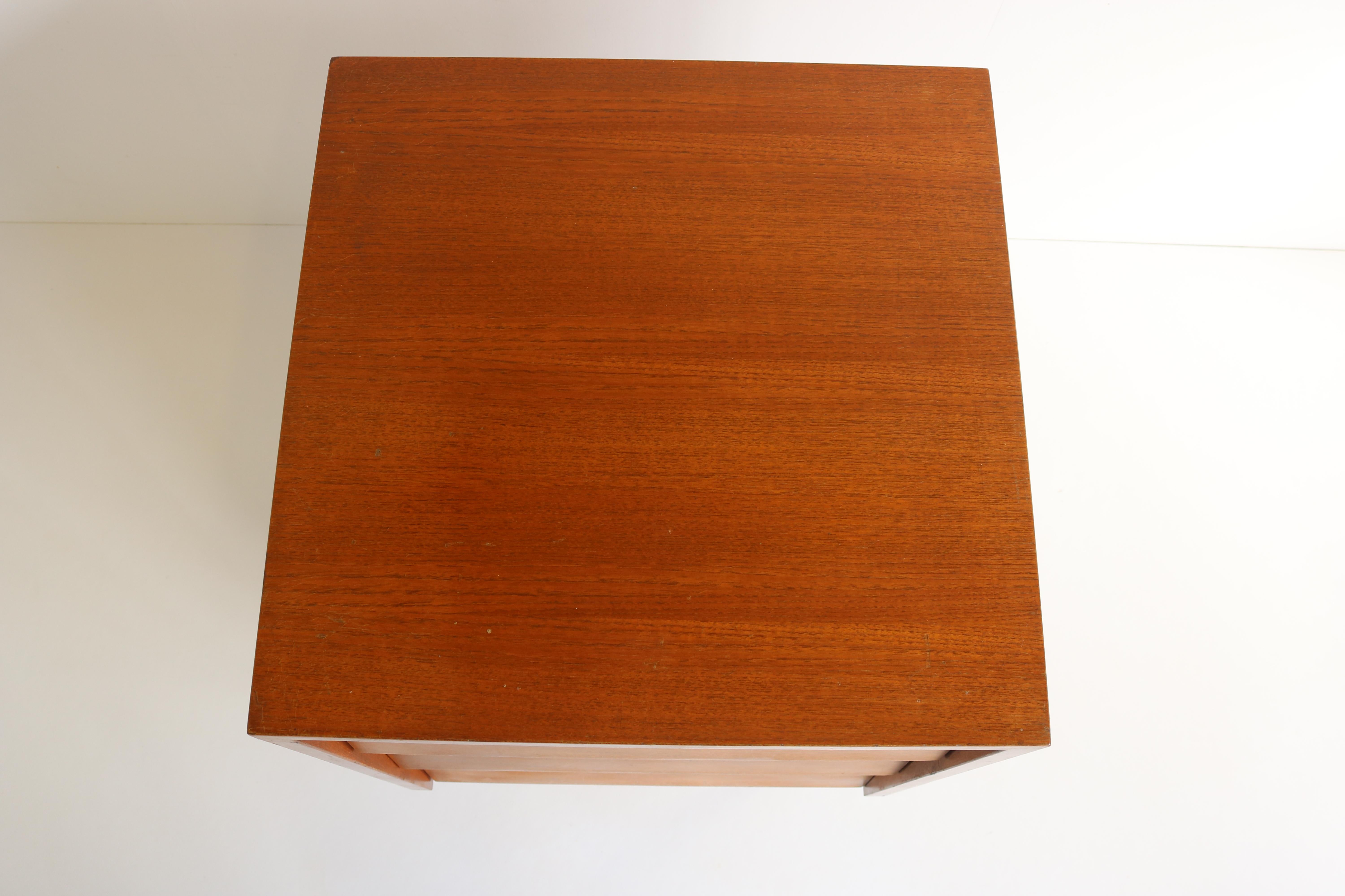 Belgian Chest of Drawers or Night Stands or Dresser, Florence Knoll for Knoll Teak Black For Sale