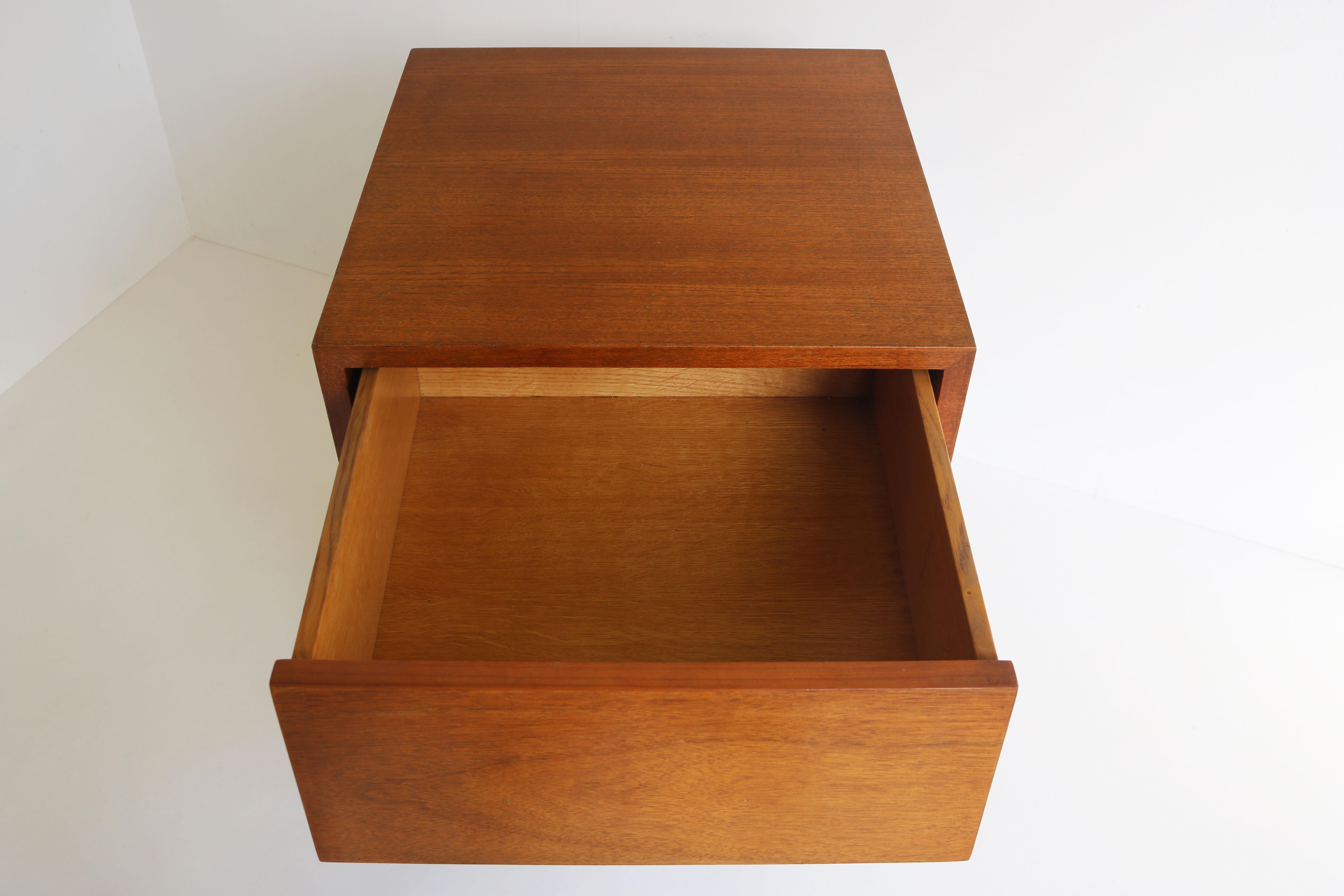 Hand-Crafted Chest of Drawers or Night Stands or Dresser, Florence Knoll for Knoll Teak Black For Sale
