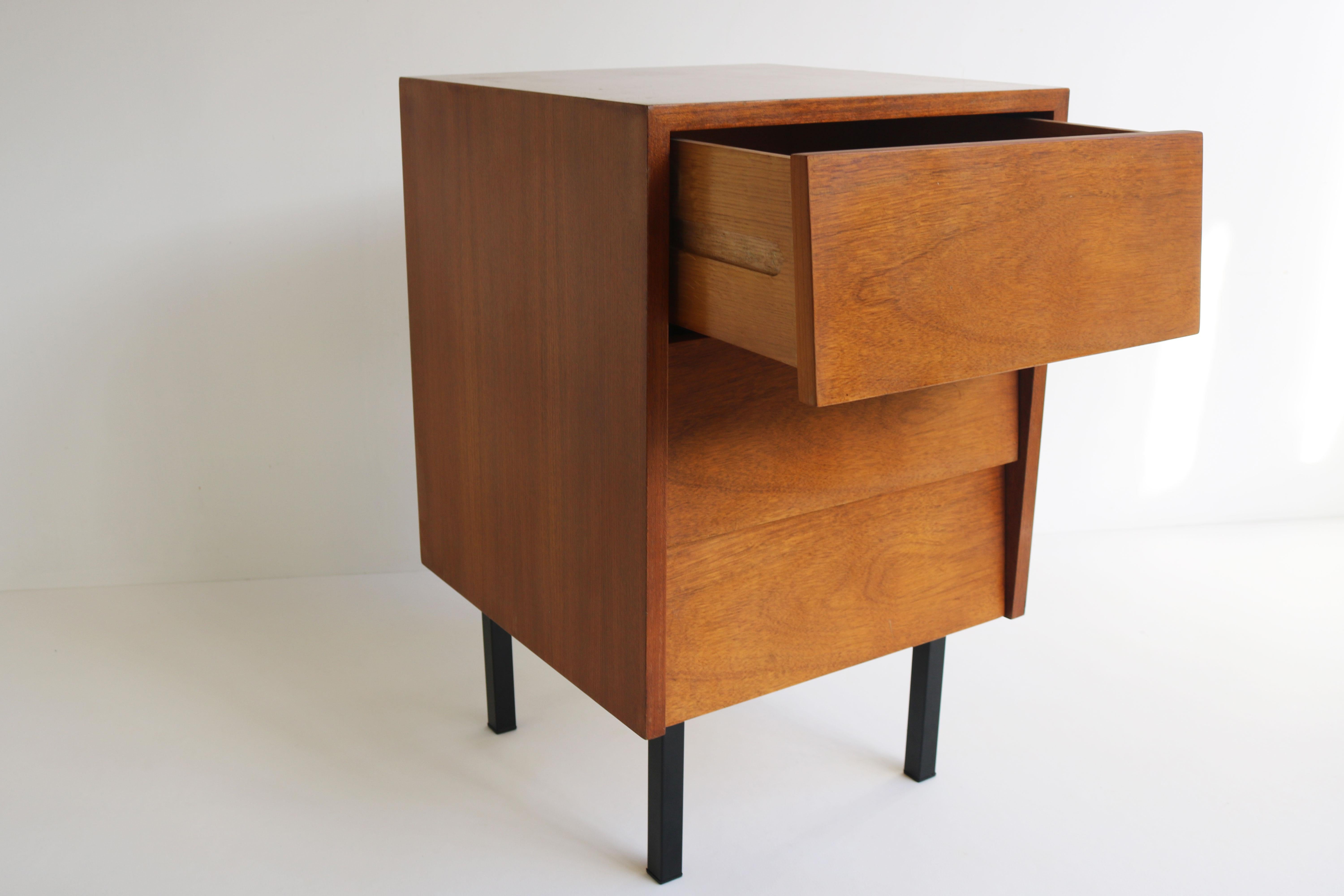 Mid-20th Century Chest of Drawers or Night Stands or Dresser, Florence Knoll for Knoll Teak Black For Sale