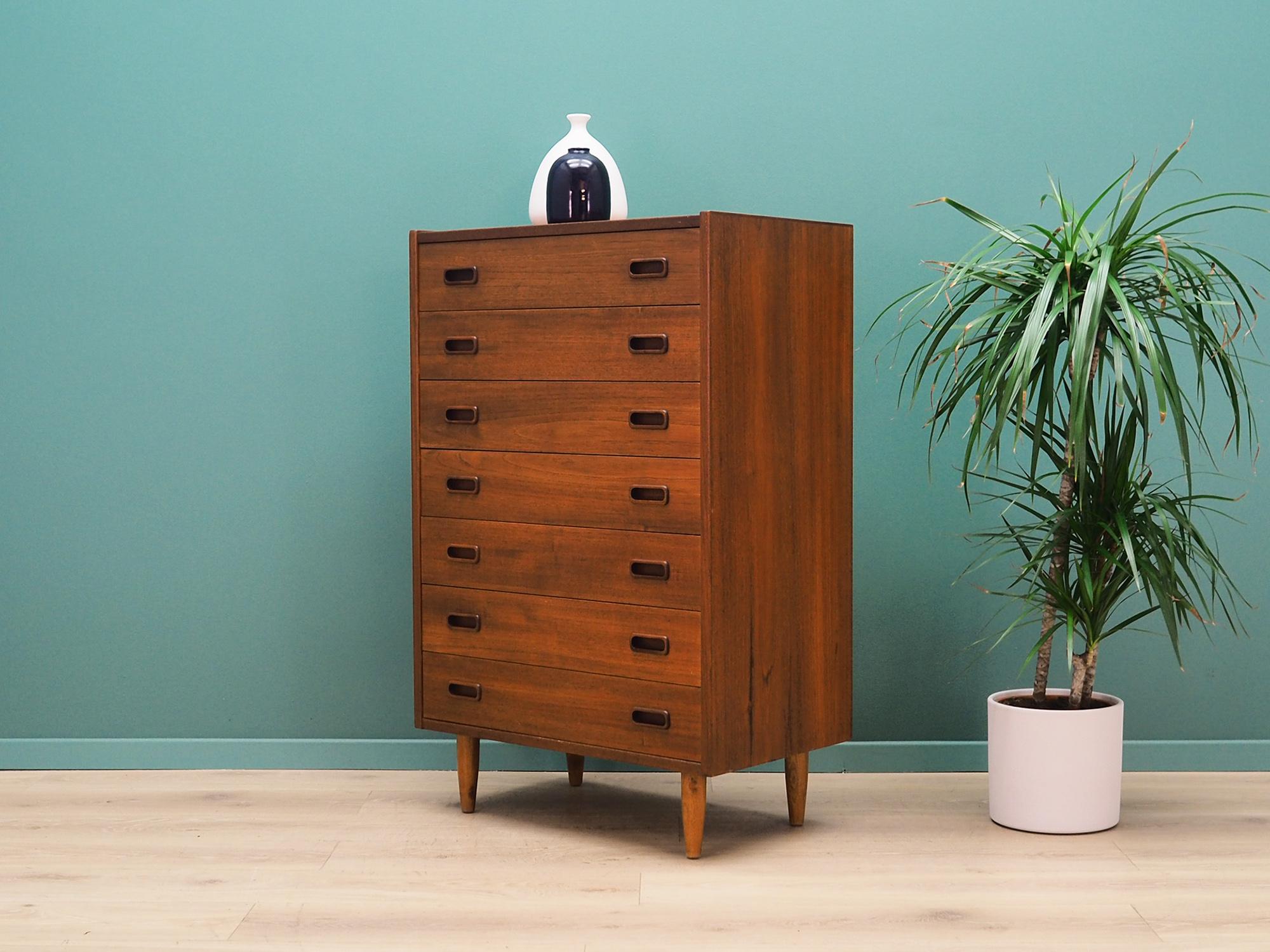 Veneer Chest of Drawers Retro 1960s-1970s Danish Design For Sale