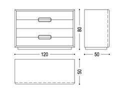 Chest of drawers Riva 1920 Sospiro Night Dresser design Claudio Bellini