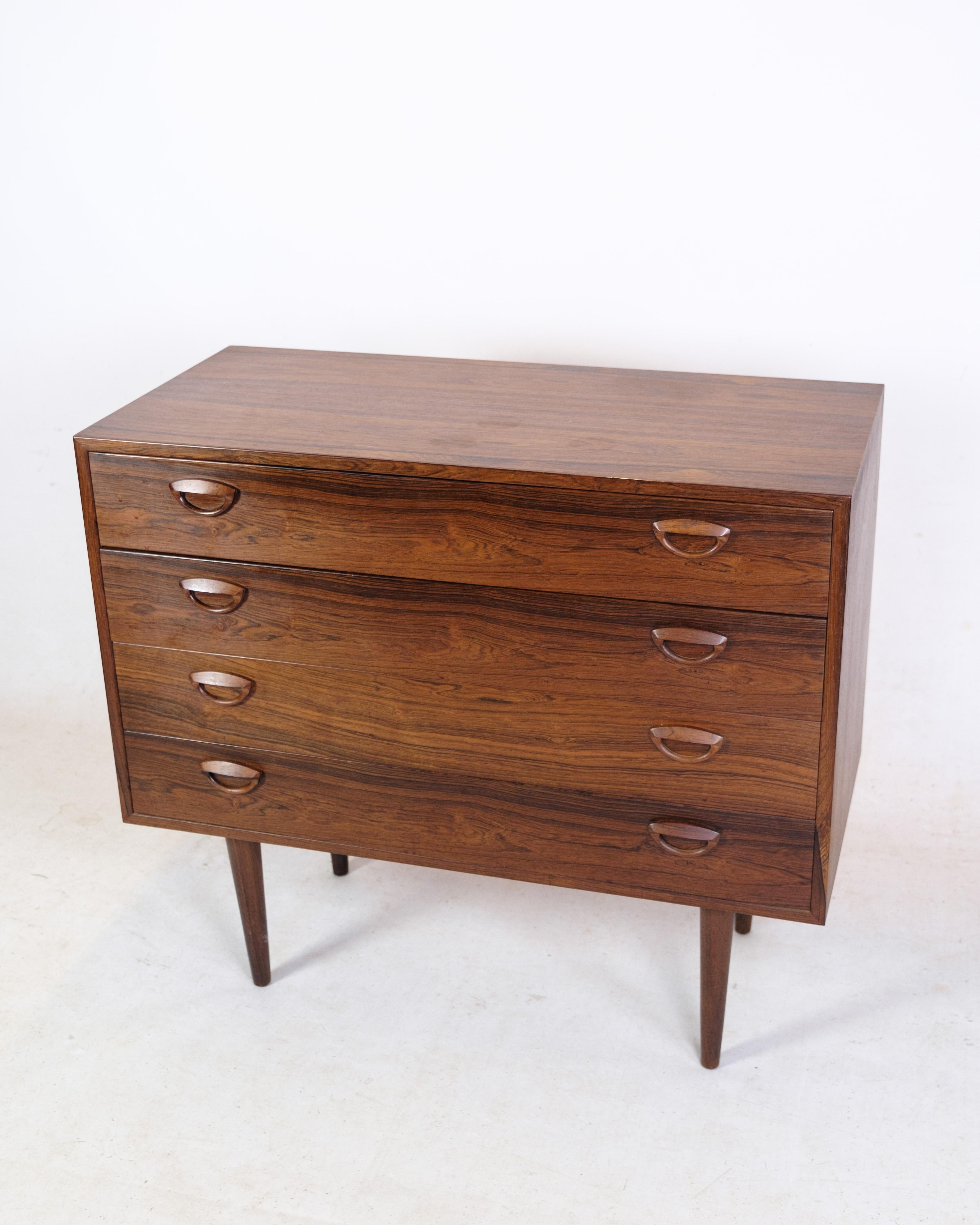 Mid-20th Century Chest of Drawers Rosewood Danish Design 4 drawers, 1960 For Sale