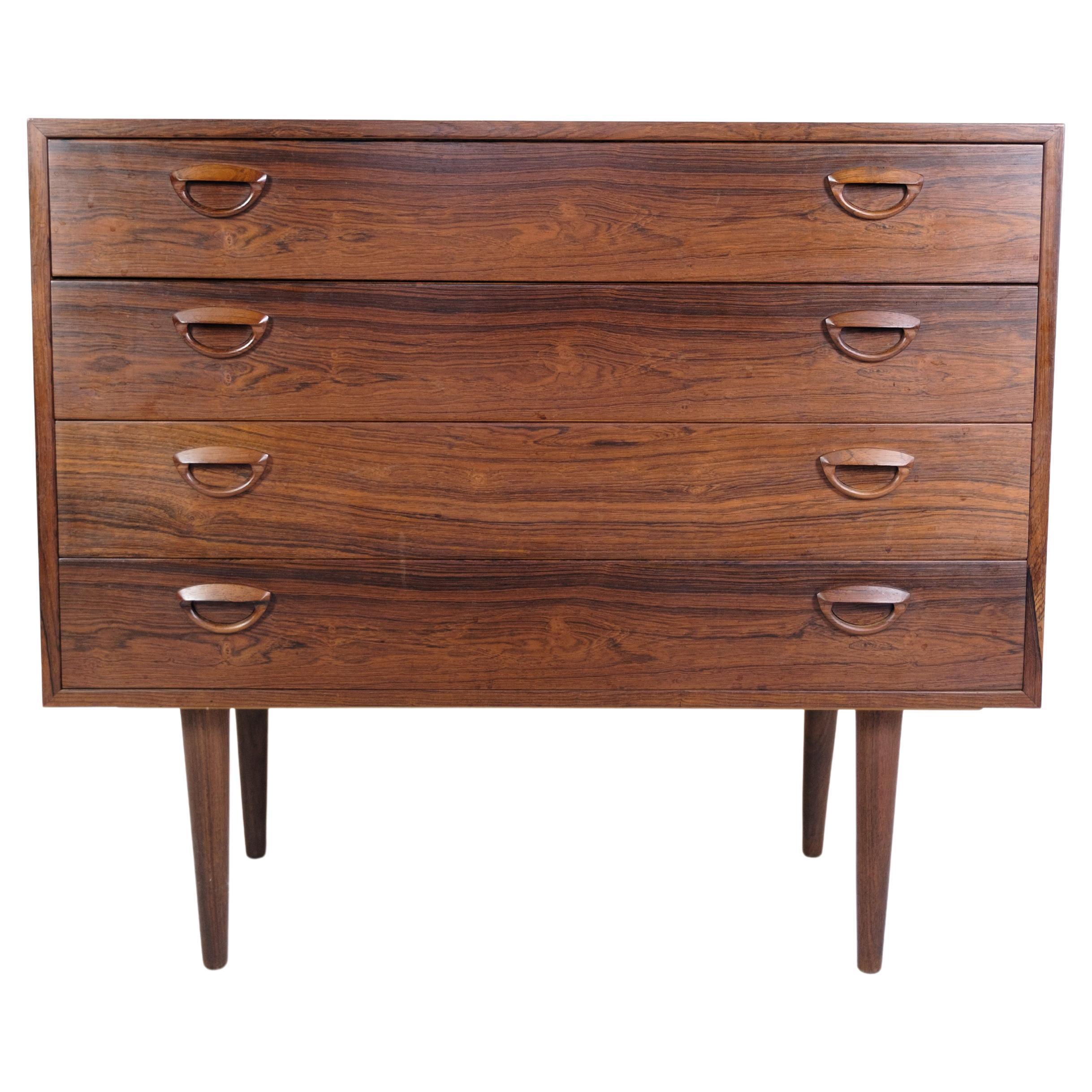 Chest of Drawers Rosewood Danish Design 4 drawers, 1960 For Sale