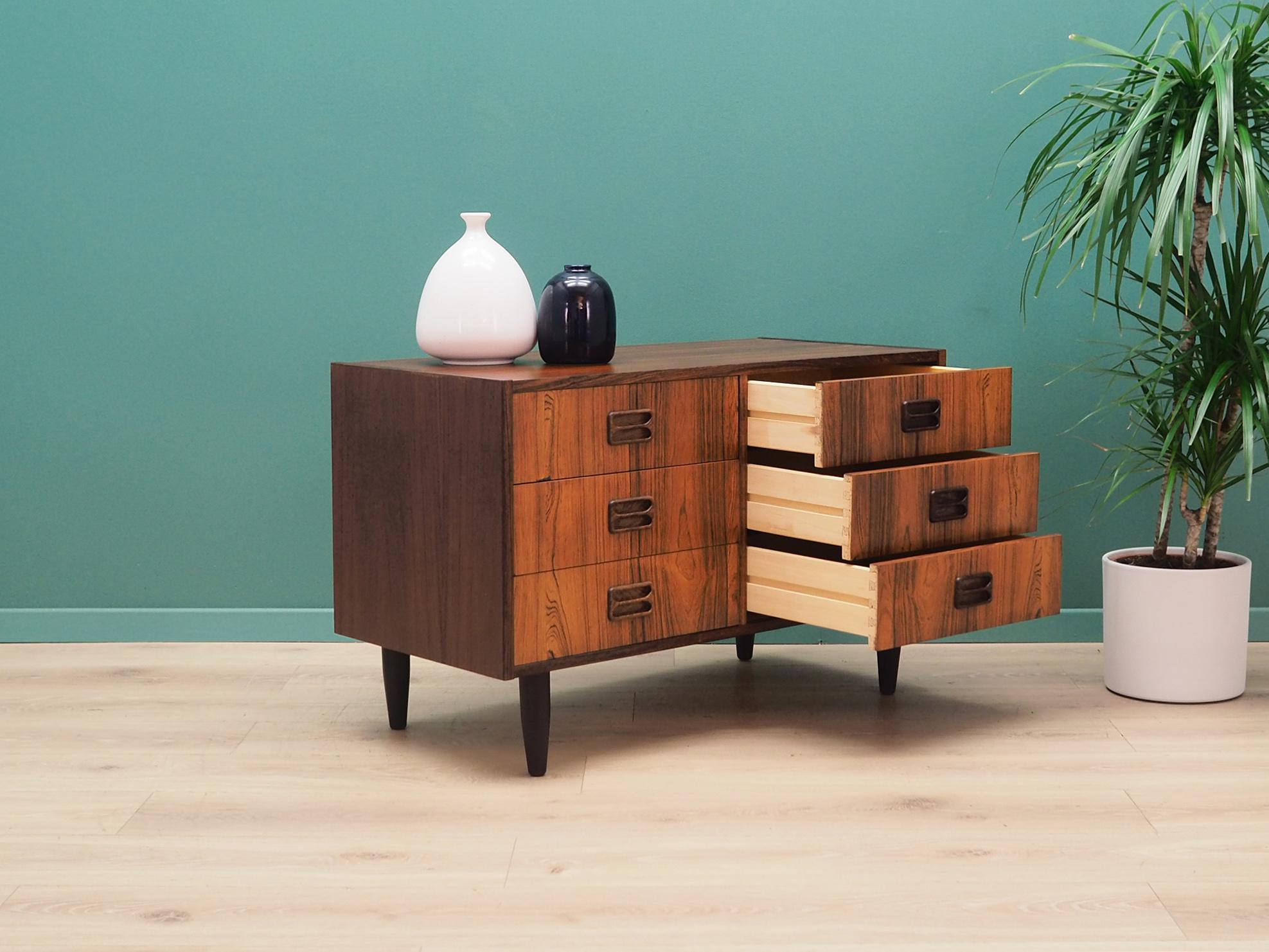 Veneer Chest of Drawers Rosewood, Danish Design, 1970s, Designer N. J. Thørso For Sale