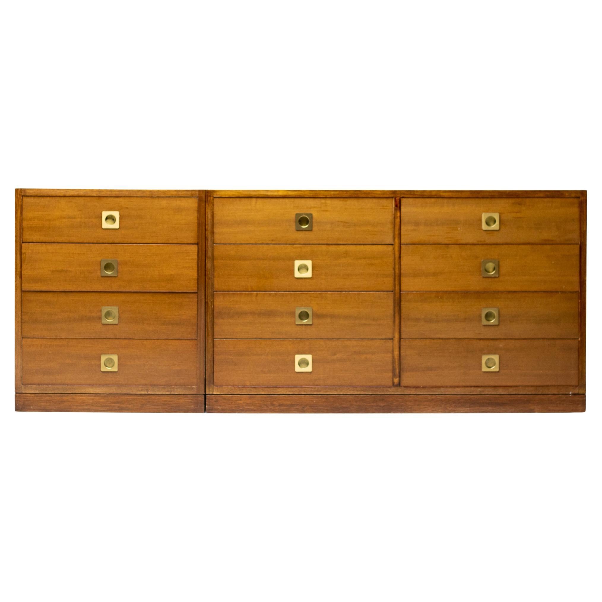 Chest of Drawers Set in Walnut