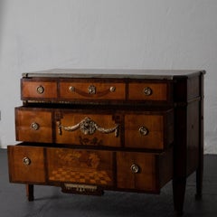 Commode suédoise gustavienne signée par Gustaf Furlow, 1780-1800, Suède