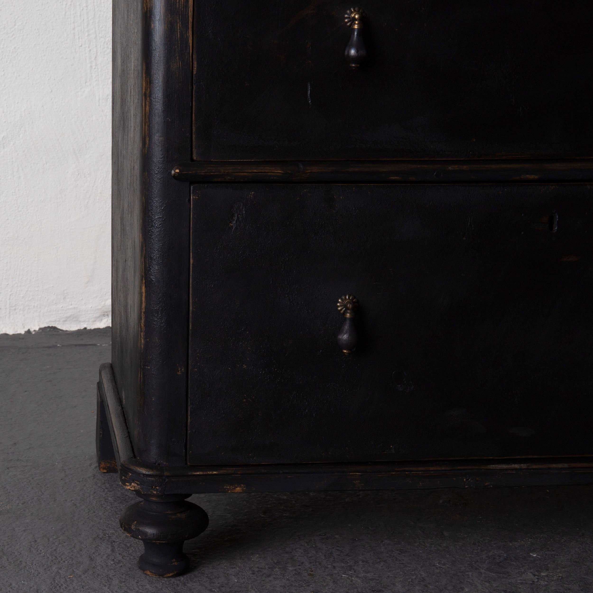 Chest of Drawers Swedish, 19th Century Black Sweden 5