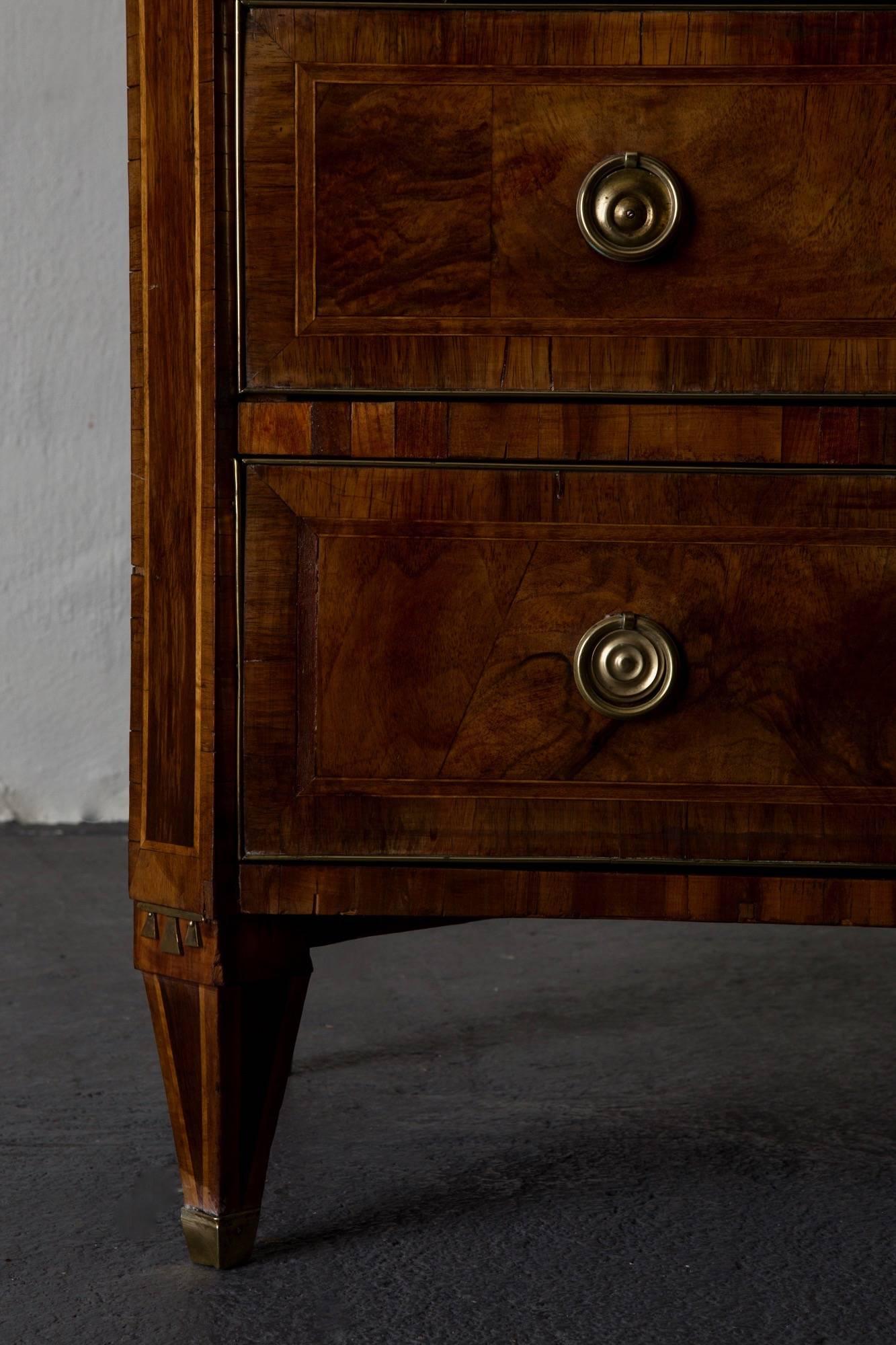 Chest of Drawers Swedish Gustavian Neoclassical, 19th Century Stone Top, Sweden In Good Condition In New York, NY