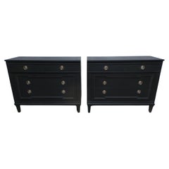 Cassettiera svedese in stile gustaviano Midnight Black