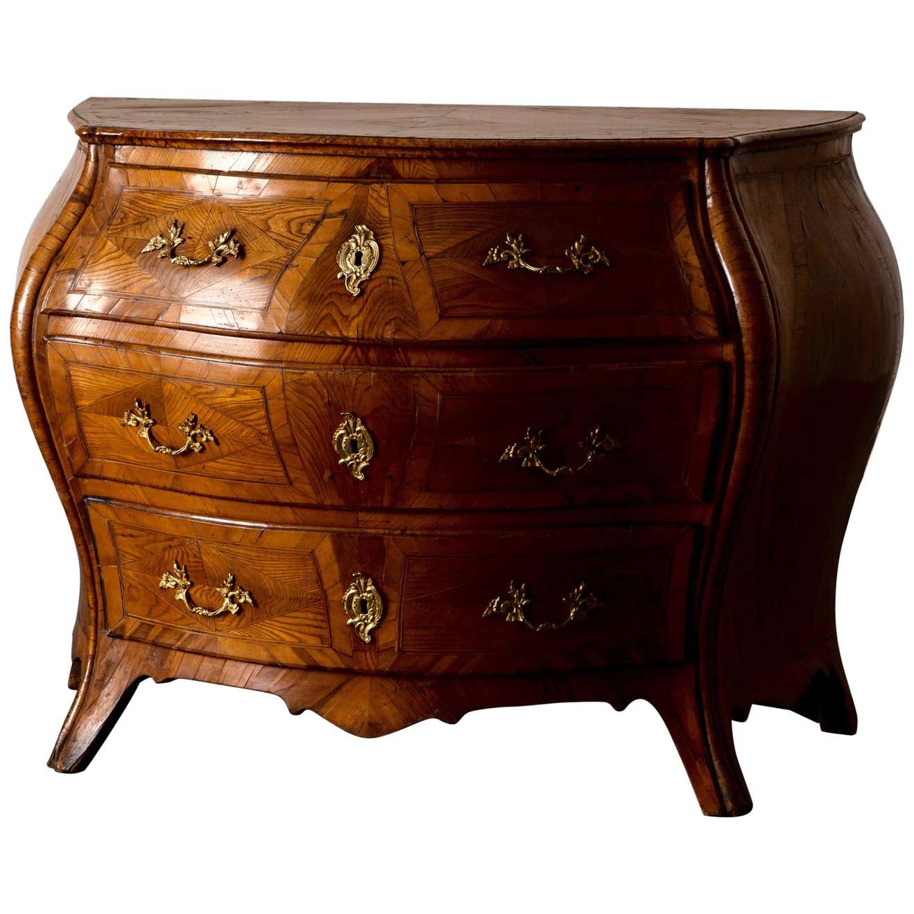 Chest of Drawers Swedish Rococo Light Wood, Sweden For Sale at 1stDibs