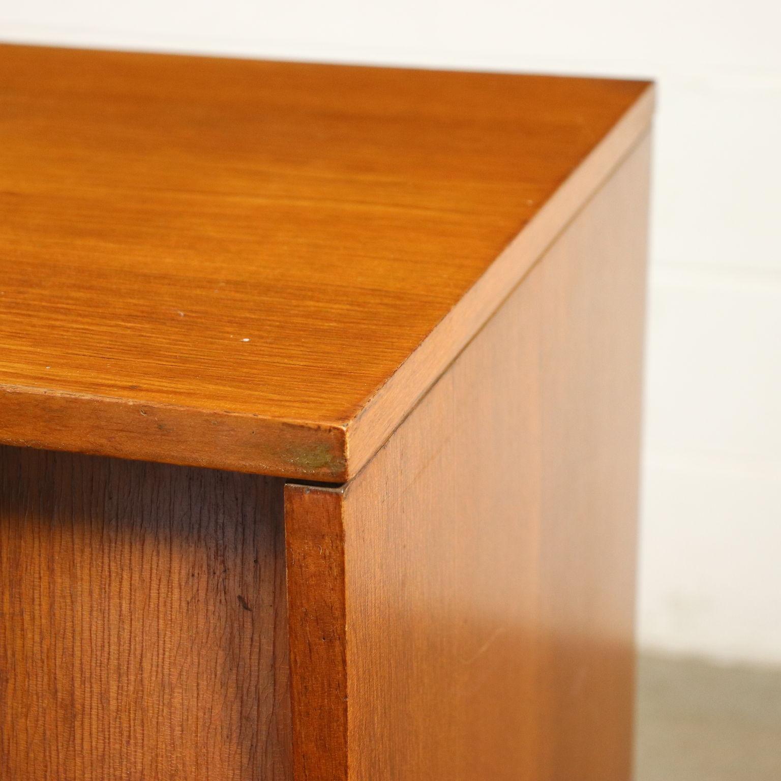 Chest of Drawers Teak Veneer Metal, Italy, 1960s 5