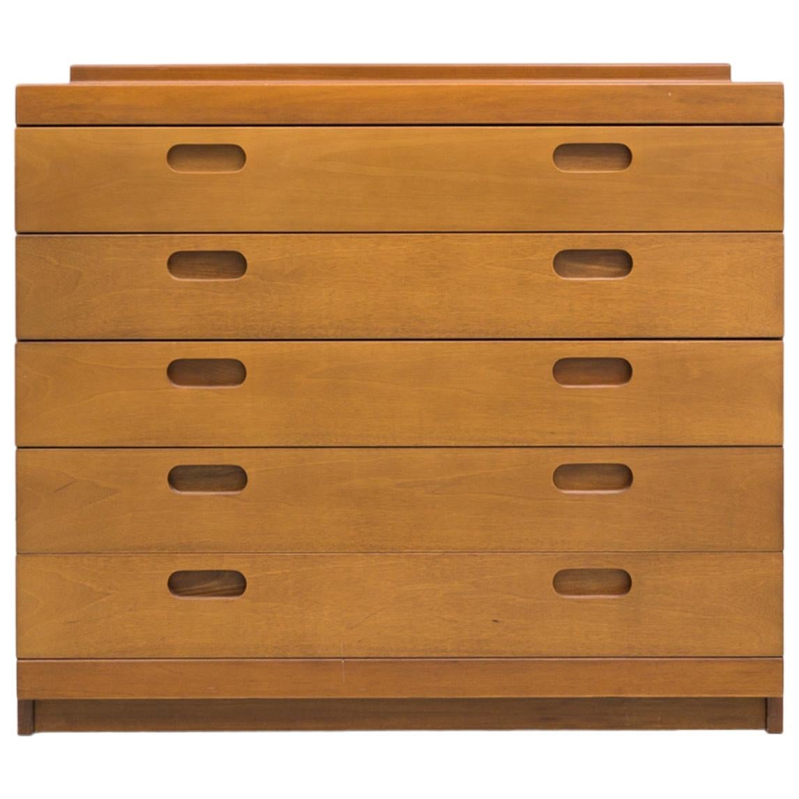 Chest of Drawers, Walnut, by Tito Agnoli, 1968 For Sale